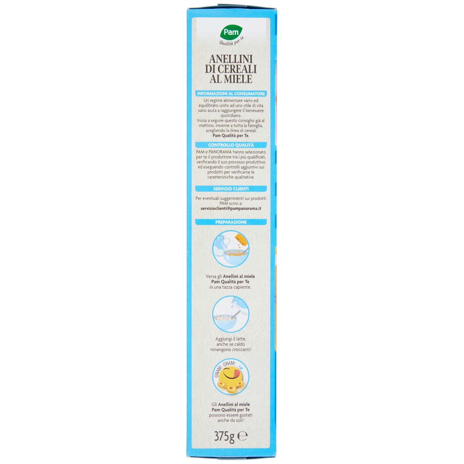 PAM PANORAMA Anellini di Cereali al Miele 375 g – immagine 4
