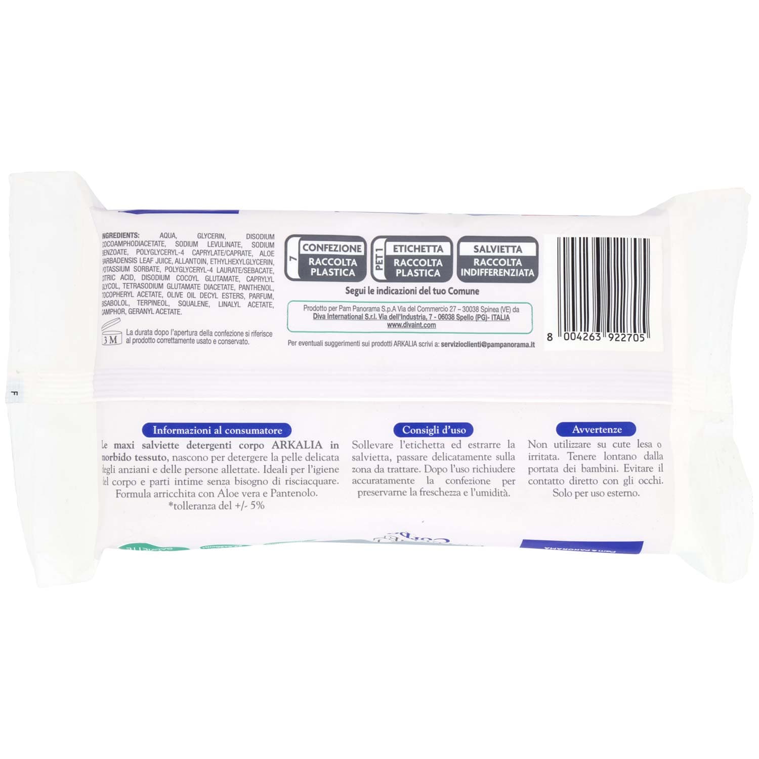 ARKALIA Salviette Detergenti Corpo 40 pz – immagine 5