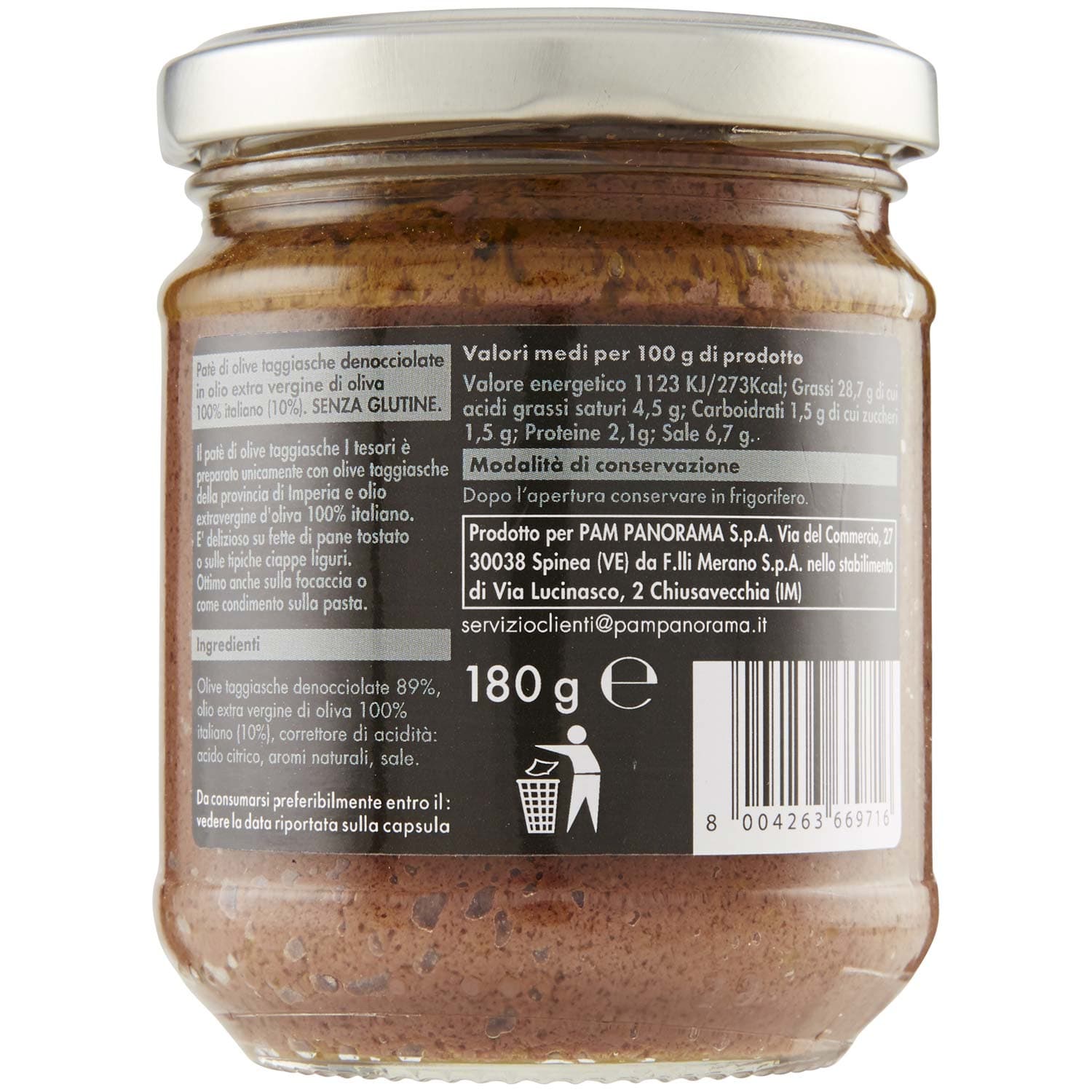 I TESORI Patè di Olive Taggiasche 180 g – immagine 5