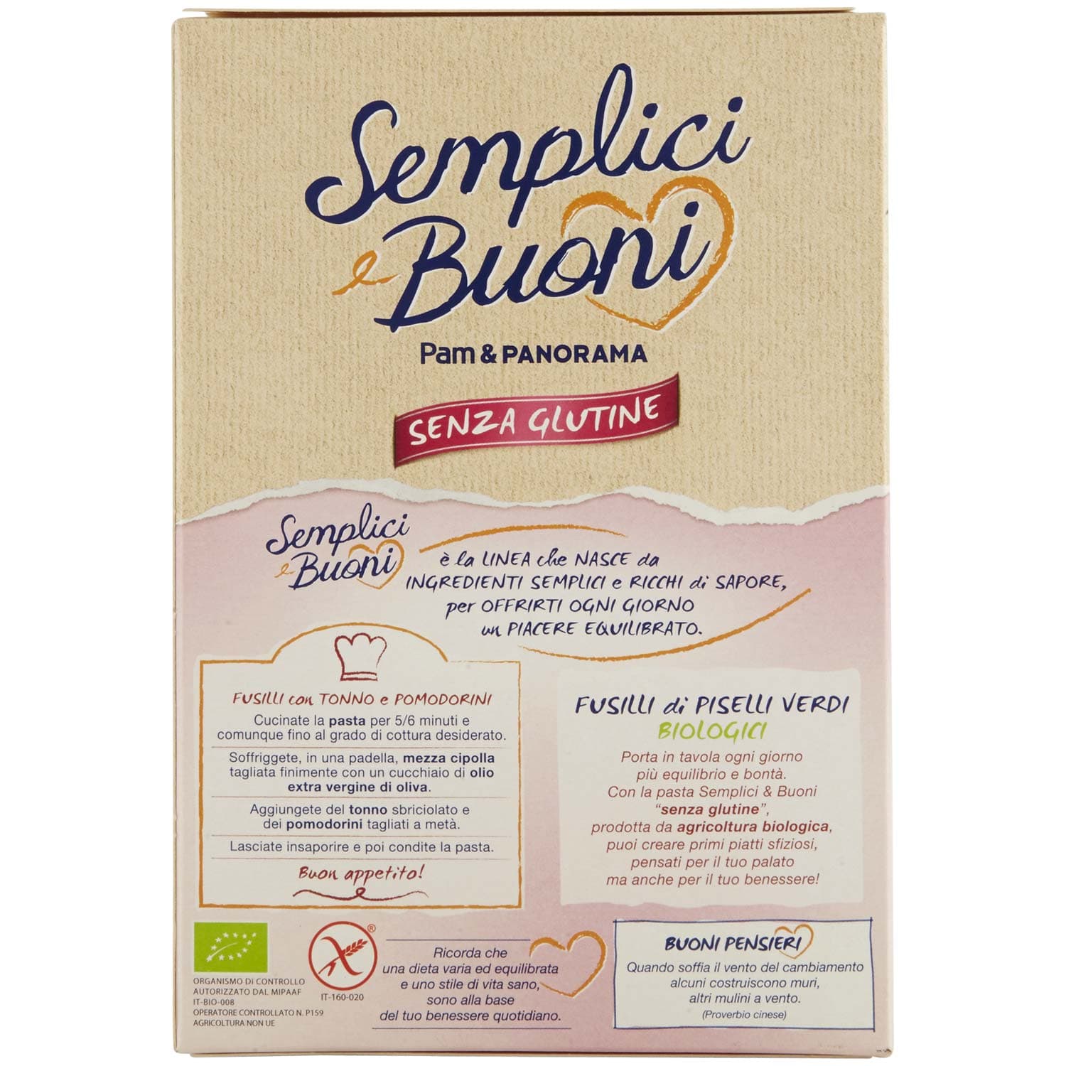 SEMPLICI E BUONI Senza Glutine Fusilli di Piselli Verdi Biologici 250 g – immagine 5