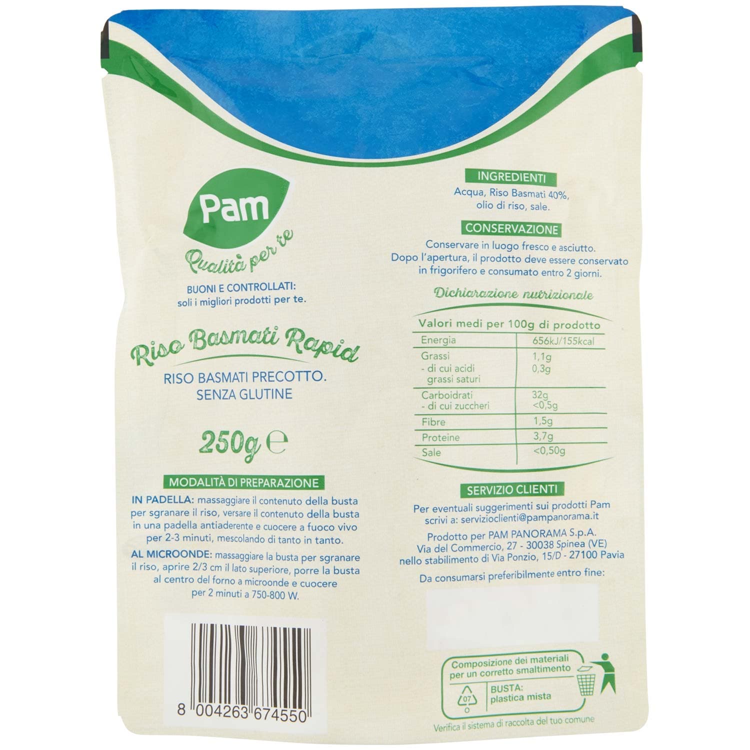 PAM Qualità per te Riso Basmati Rapid 250 g – immagine 5
