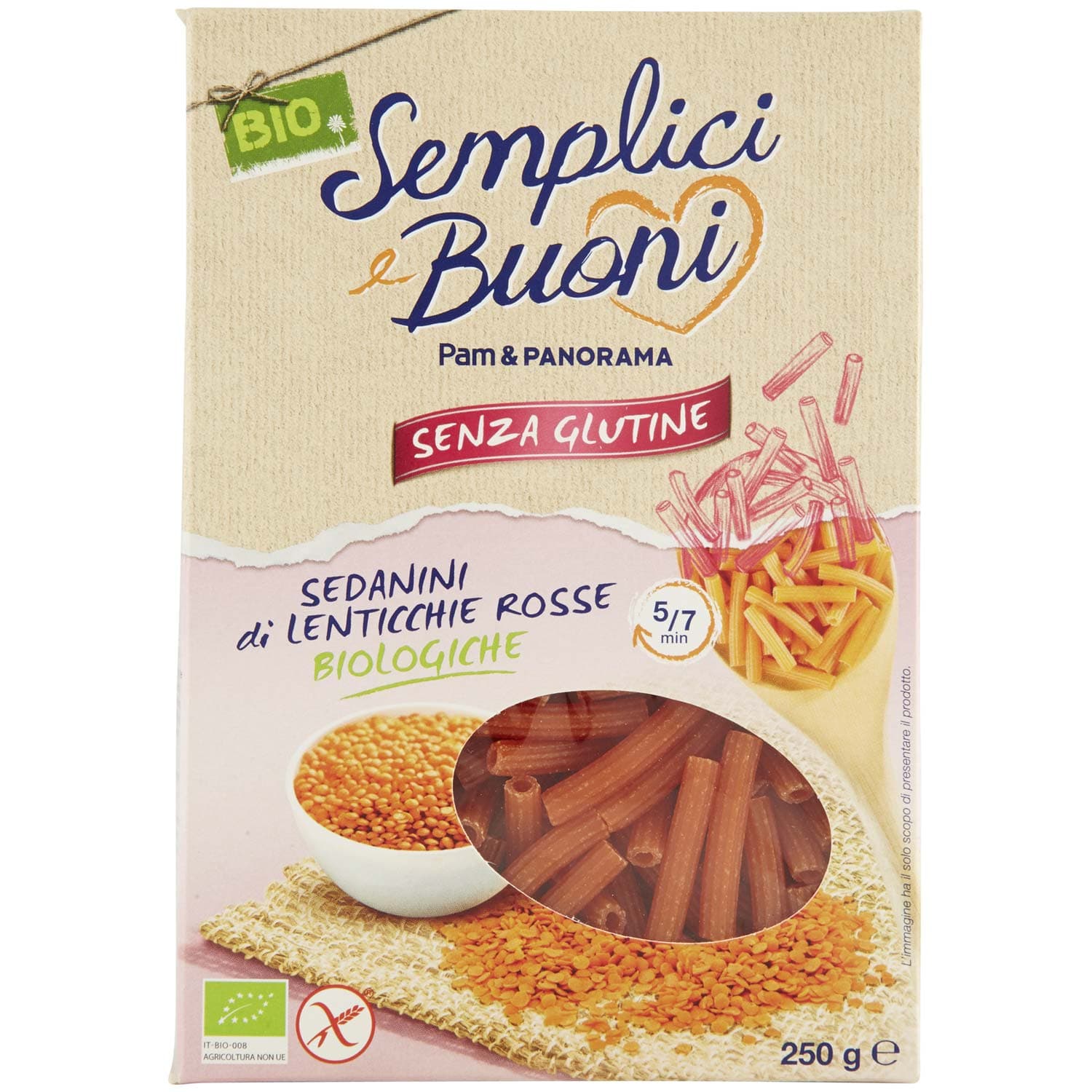 Felicia Sedanini Lenticchie Rosse BIO 250 g – immagine 3