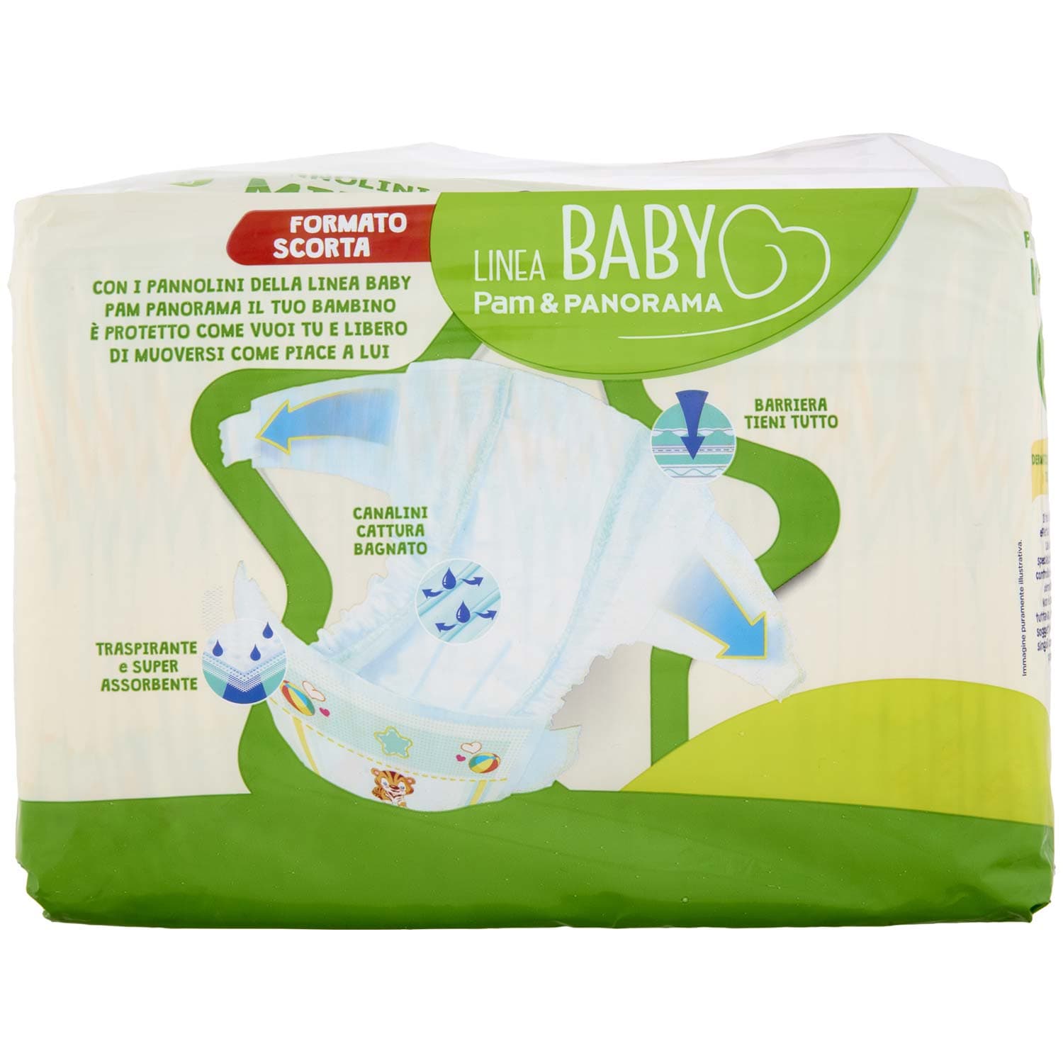 PAM PANORAMA Linea Baby Pannolini Midi 3 4-9 kg 20+20 pz – immagine 5