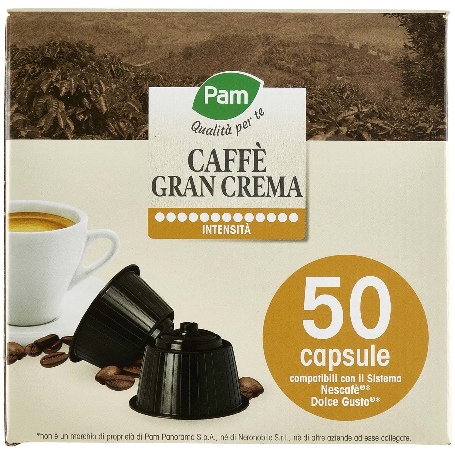 PAM Qualità per te Caffè Gran Aroma 50 capsule compatibili Nescafè* Dolce Gusto* 350g (50x7g) – immagine 5