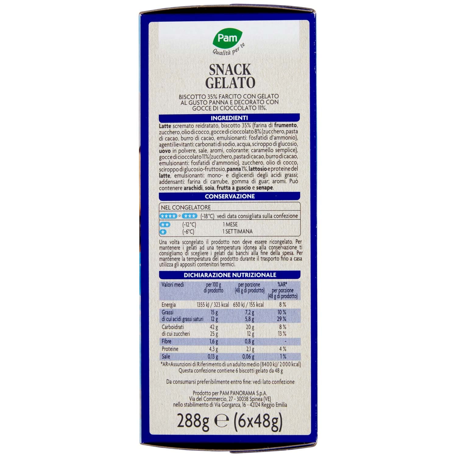 PAM PANORAMA Snack Gelato con gocce di cioccolato 6 x 48 g – immagine 7