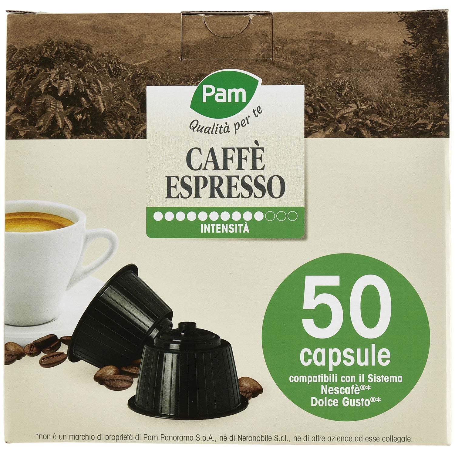 PAM Qualità per te Caffè Espresso 50 capsule compatibili Nescafè* Dolce Gusto* 350g (10x7g) – immagine 3