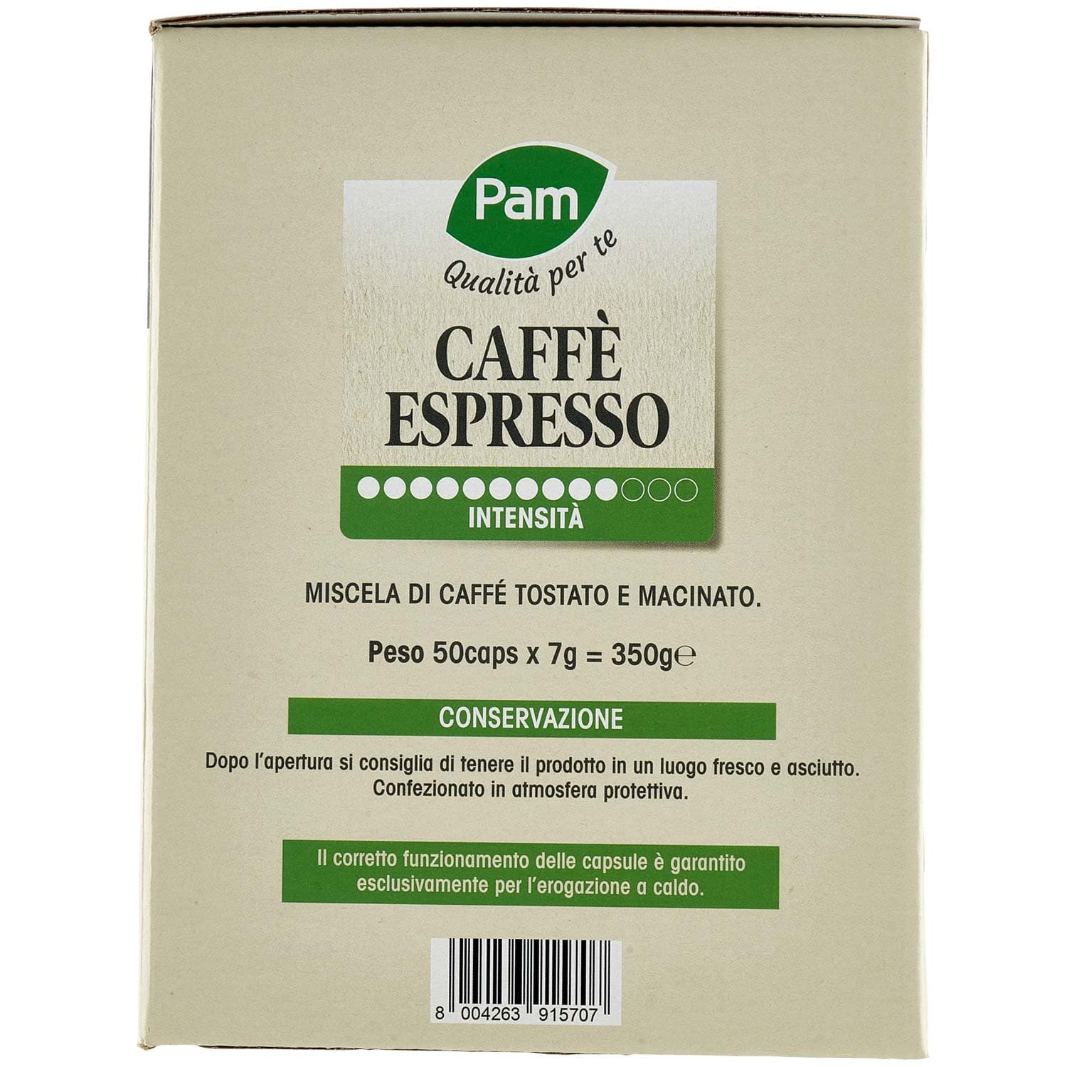 PAM Qualità per te Caffè Espresso 50 capsule compatibili Nescafè* Dolce Gusto* 350g (10x7g) – immagine 4