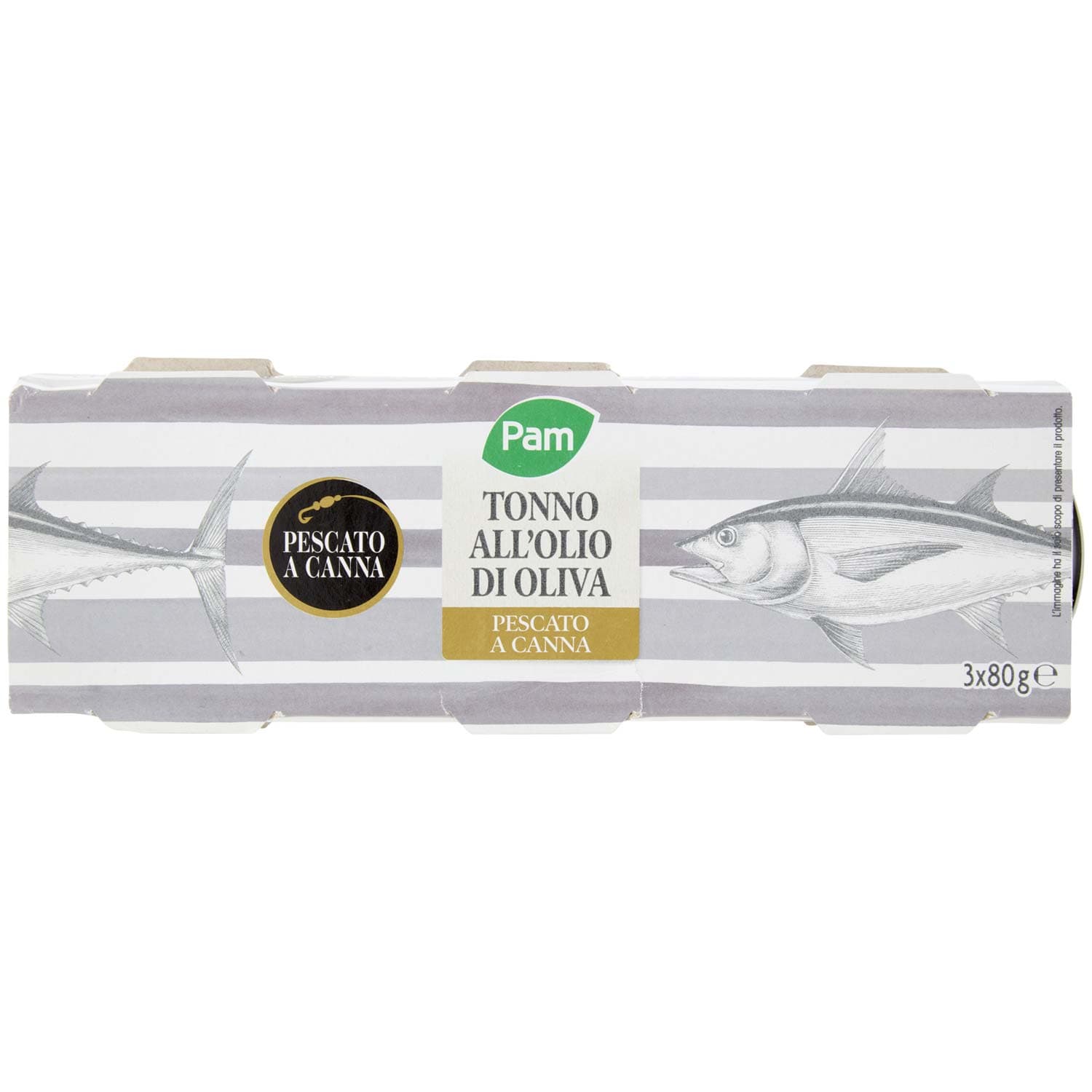 PAM Tonno all'Olio di Oliva Pescato a Canna 3 x 80 g – immagine 3