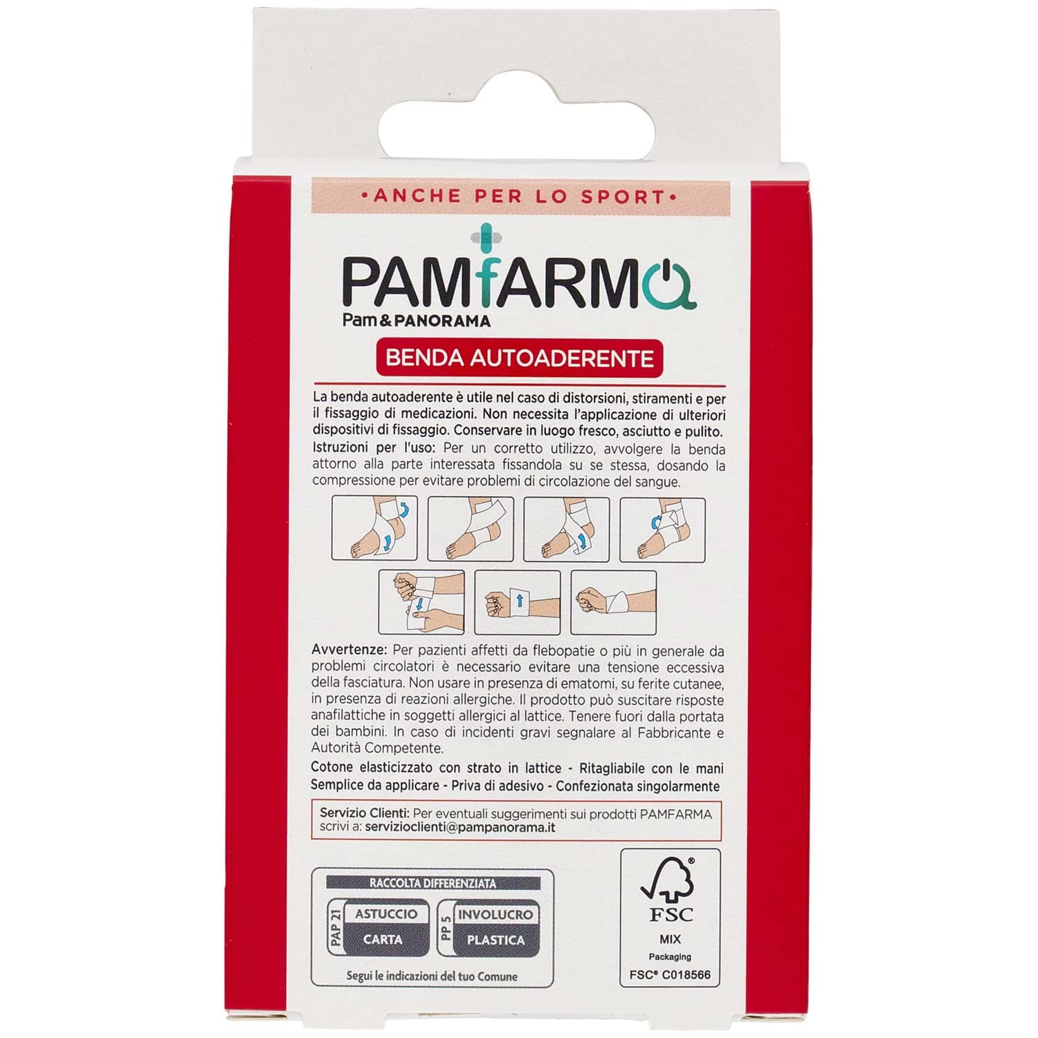 PAM PANORAMA Benda Autoaderente in cotone e lattice cm 6 x 2,5 m – immagine 5