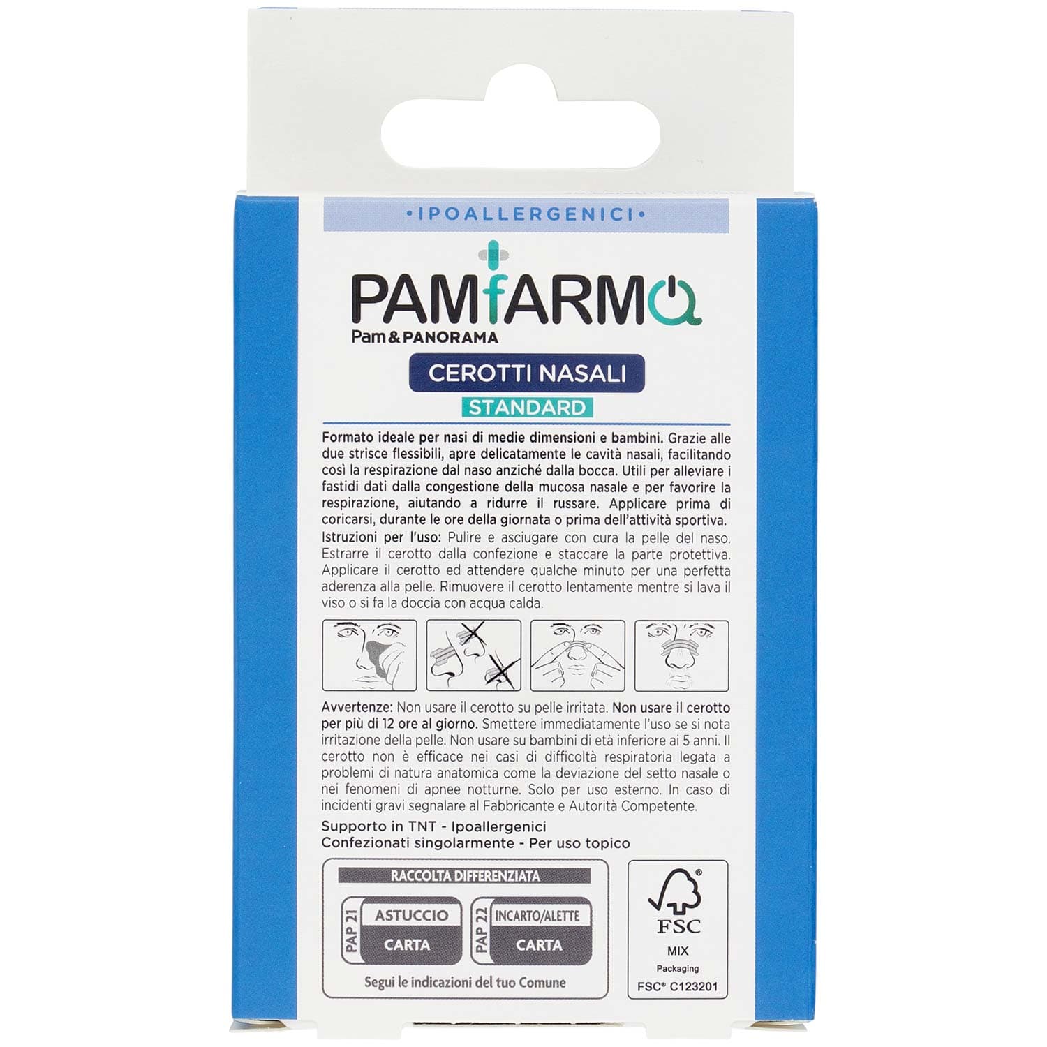 PAMFARMA Cerotti Nasali Standard 1 Formato 30 pz – immagine 5