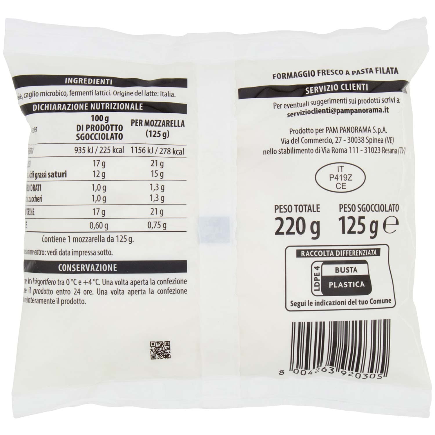 TESORI DELL'ARCA Mozzarella Fiordilatte 125 g – immagine 5