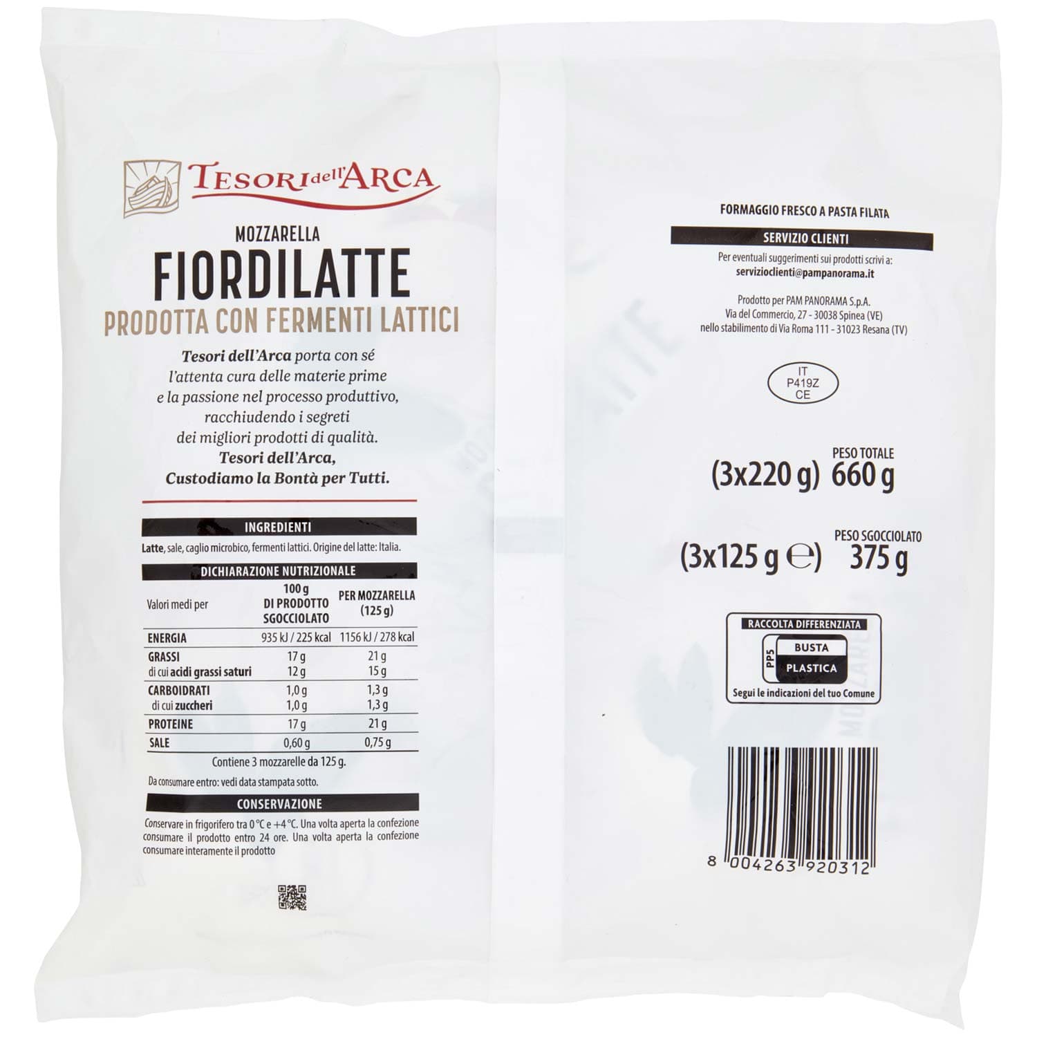TESORI DELL'ARCA Mozzarella Fiordilatte 3 x 125 g – immagine 5