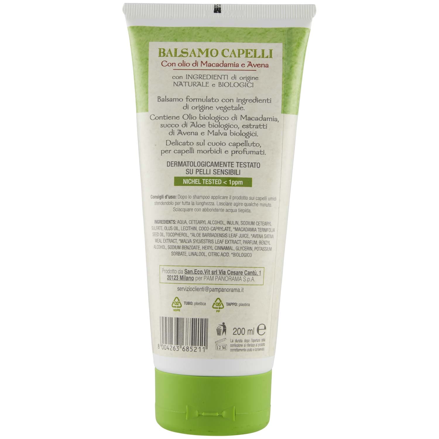ARKALIA BIO Balsamo Capelli con Olio di Macadamia e Avena 200 ml – immagine 5
