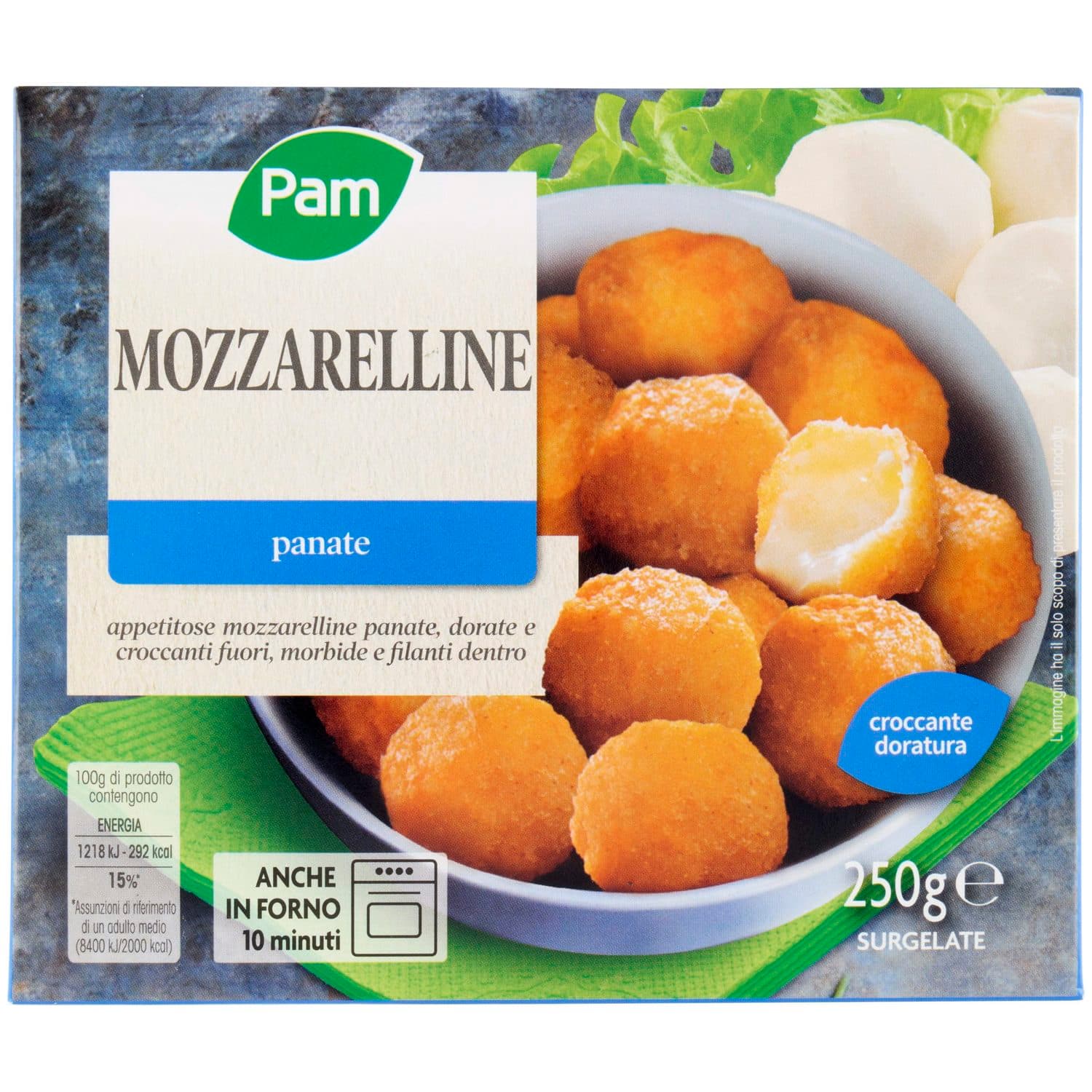 PAM PANORAMA Mozzarelline Panate surgelate 250 g – immagine 3