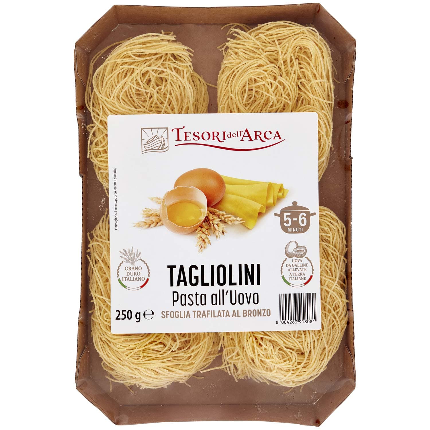 TESORI DELL'ARCA Tagliolini Pasta all'Uovo 250 g – immagine 3