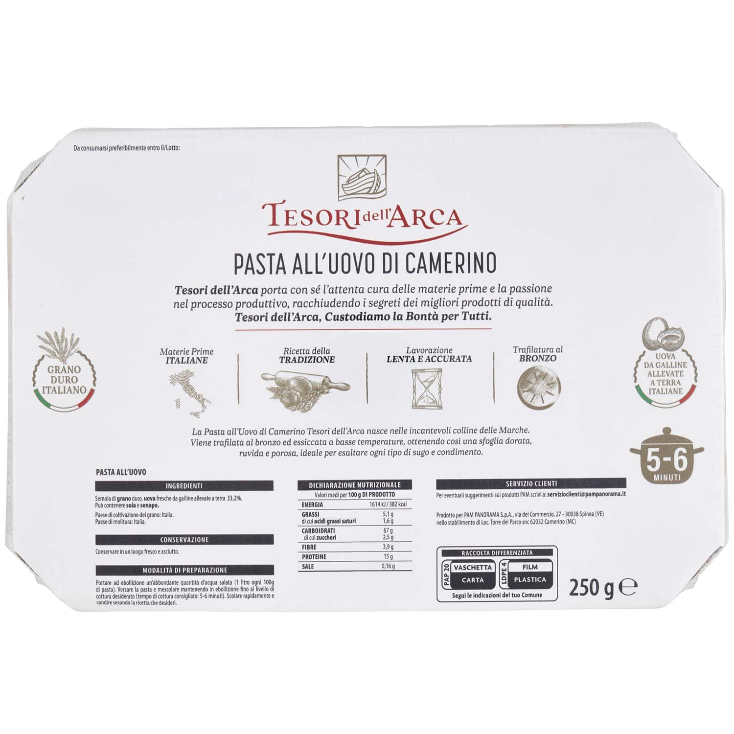 TESORI DELL'ARCA Tagliolini Pasta all'Uovo 250 g – immagine 5