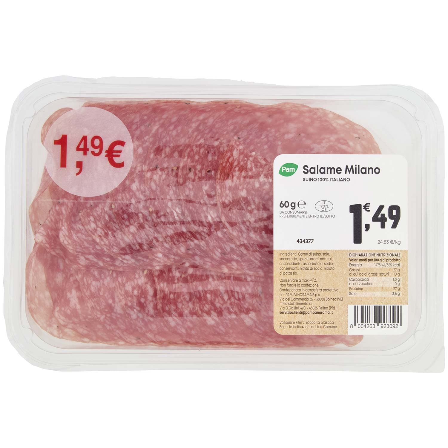PAM Salame Milano 60 g – immagine 3