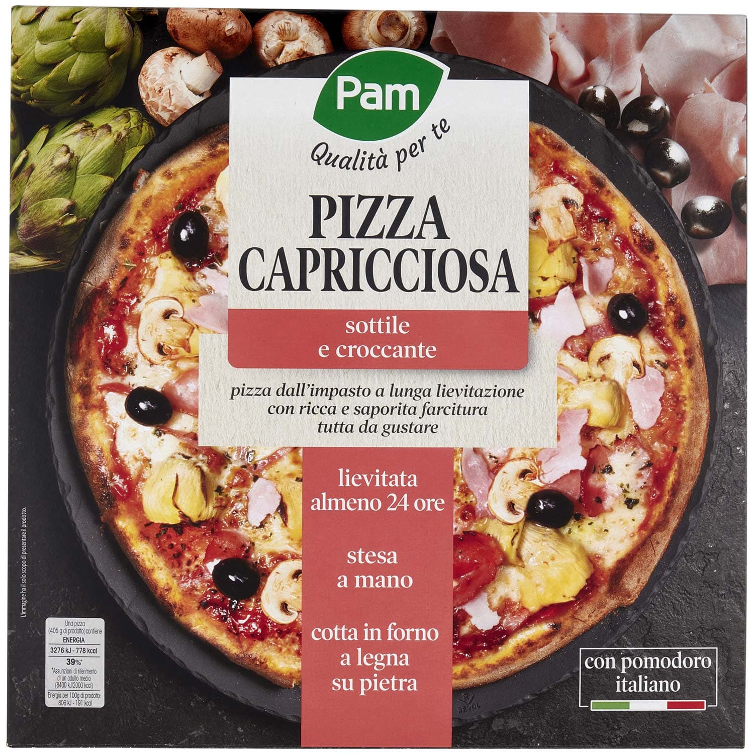PAM Qualità per te Pizza Capricciosa Surgelata 405 g – immagine 3