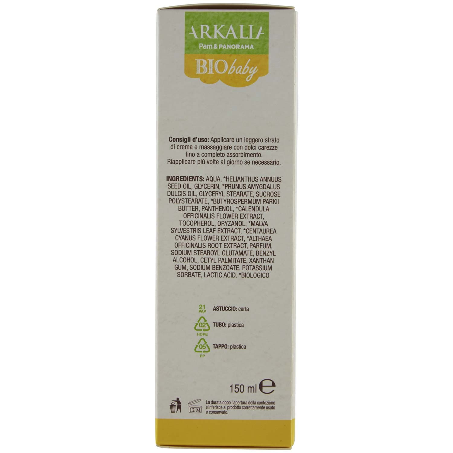 ARKALIA BIO BABY Crema Corpo con Olio di Mandorla dolce 150 ml – immagine 6