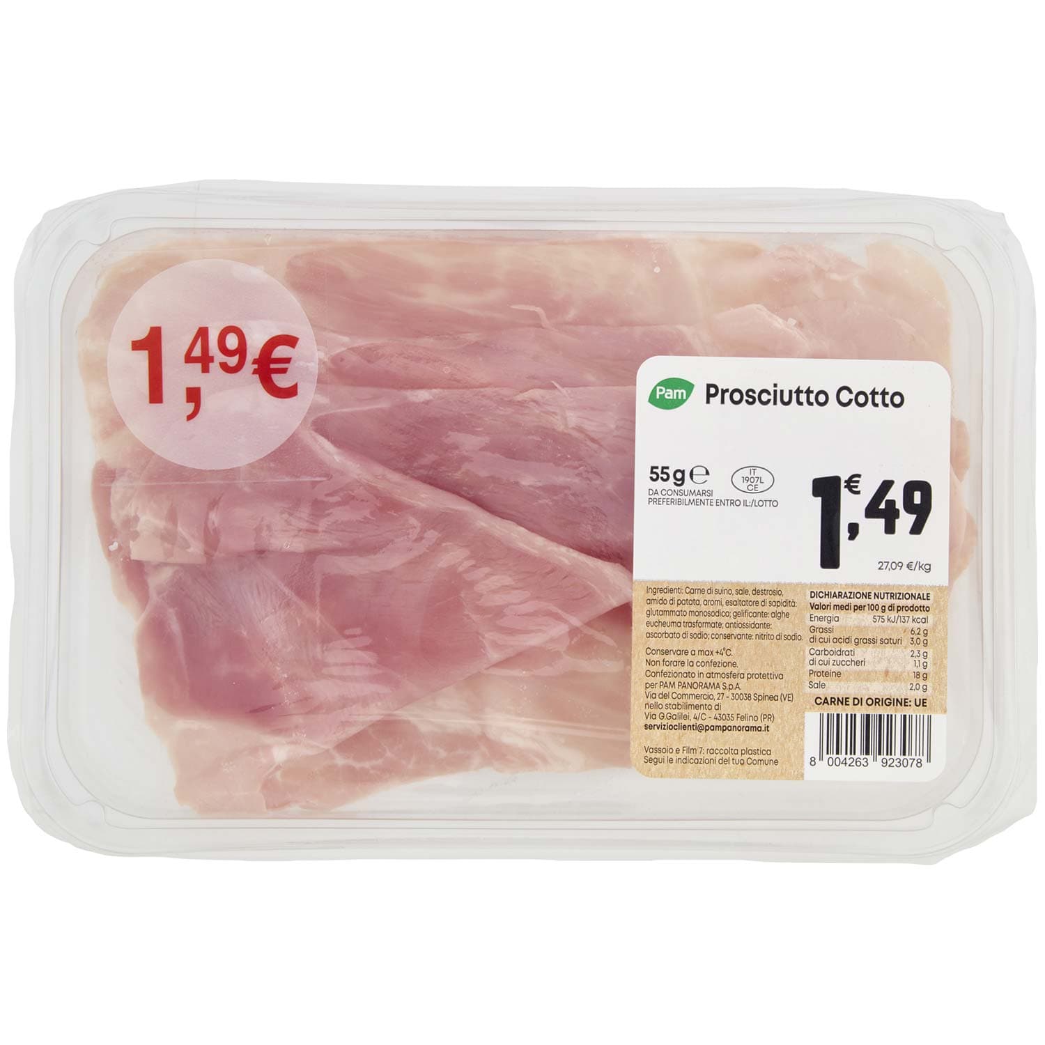 PAM Prosciutto Cotto 55 g – immagine 3