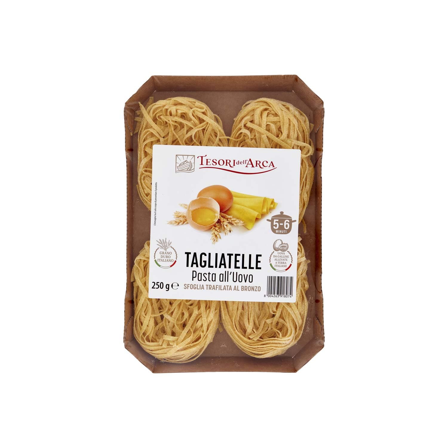 TESORI DELL'ARCA Tagliatelle Pasta all'Uovo 250 g – immagine 3