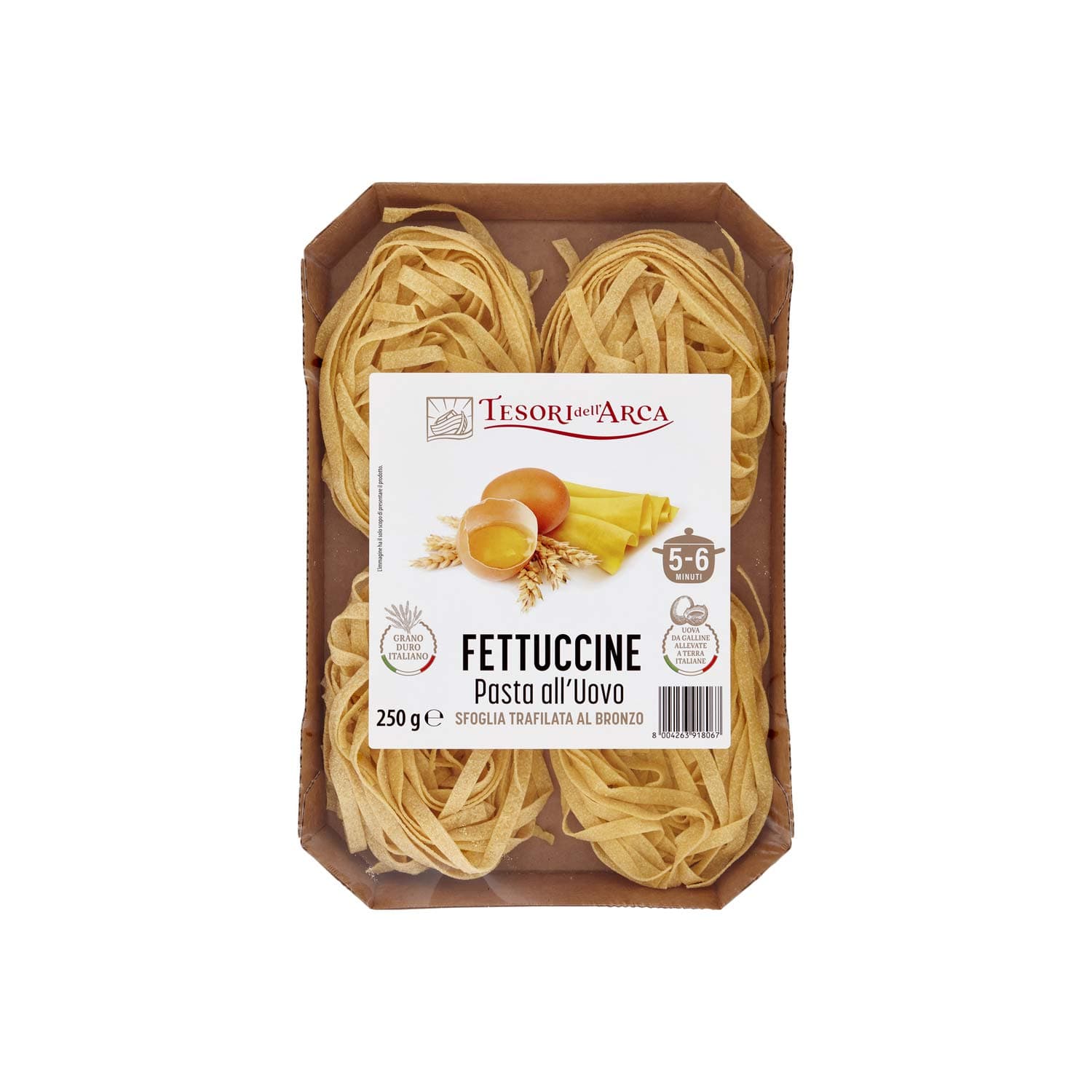 TESORI DELL'ARCA Fettuccine Pasta all'Uovo 250 g – immagine 3