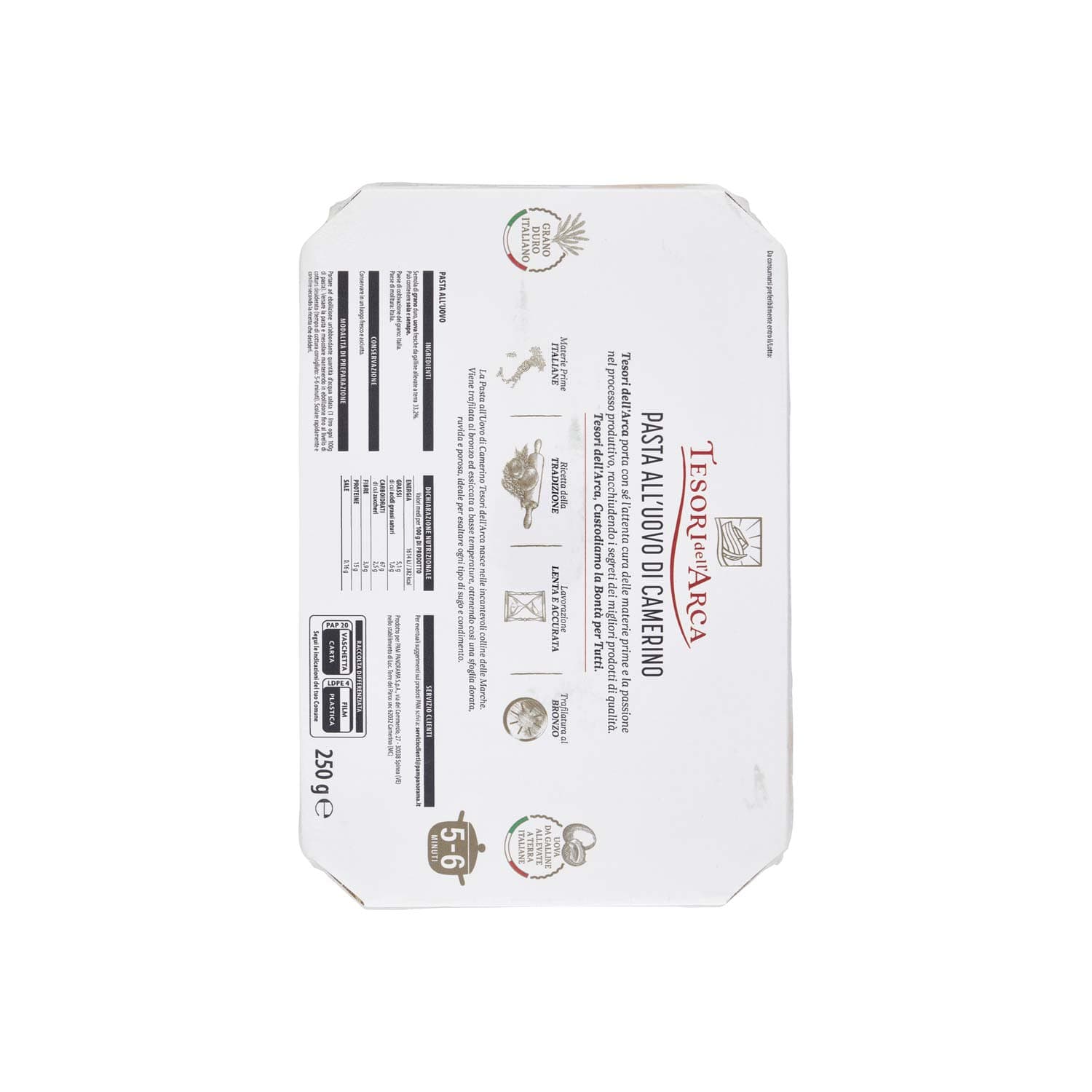 TESORI DELL'ARCA Fettuccine Pasta all'Uovo 250 g – immagine 5