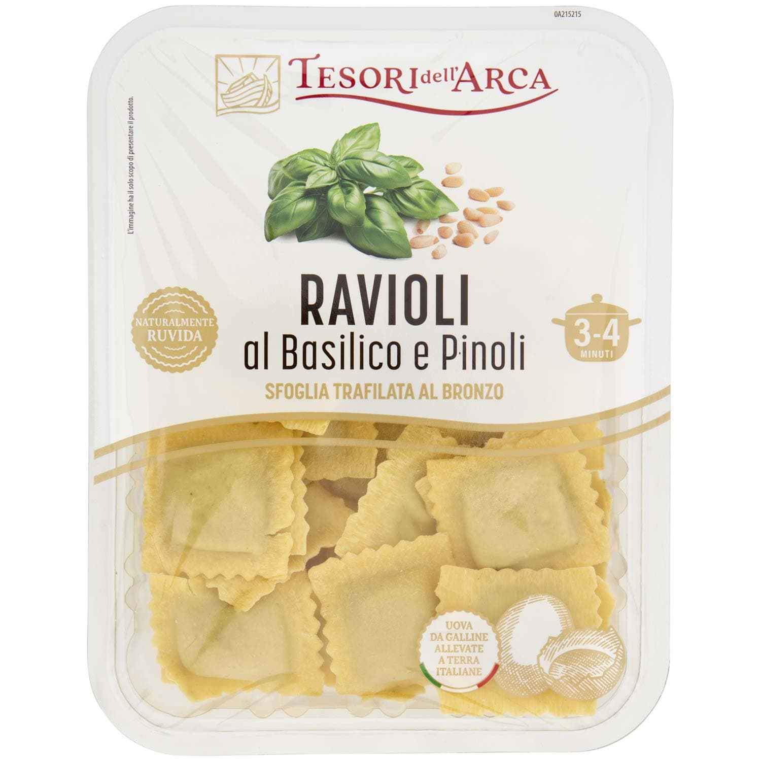 TESORI DELL'ARCA Ravioli al Basilico e Pinoli 250 g – immagine 3