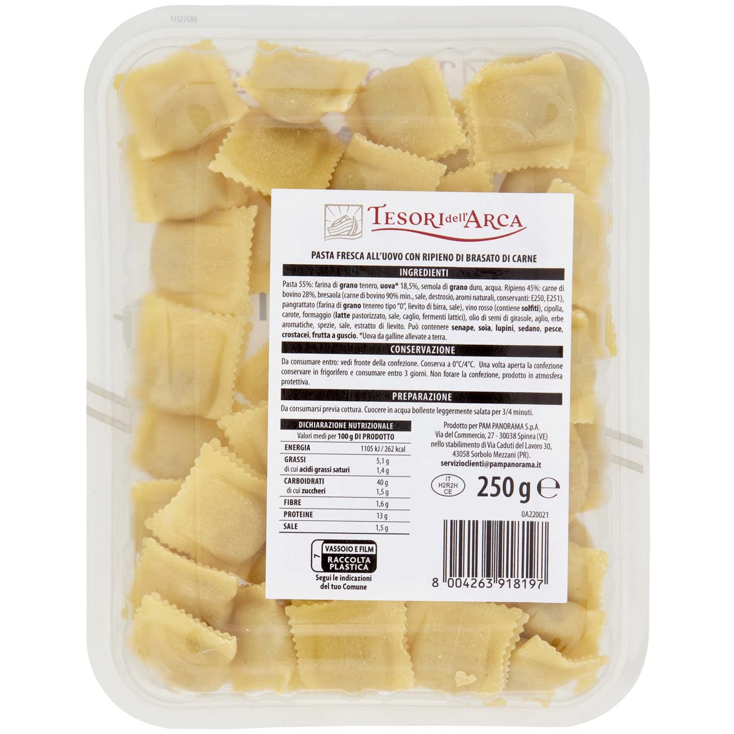 TESORI DELL'ARCA Raviolini al Brasato 250 g – immagine 5
