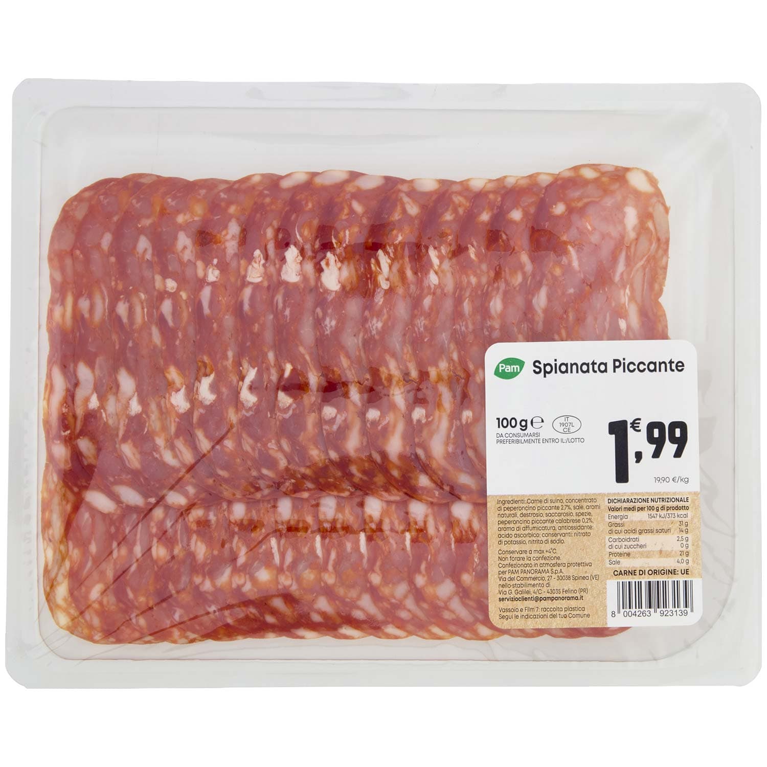 PAM Spianata Piccante 100 g – immagine 3