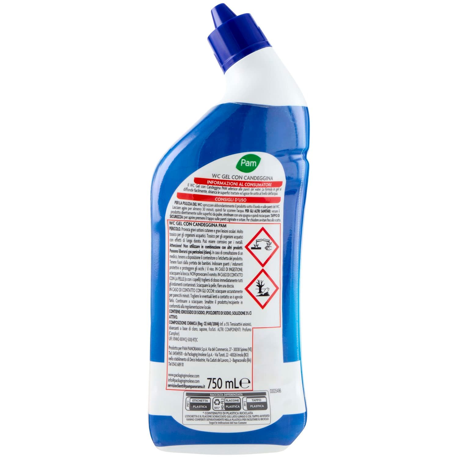 PAM WC Gel con Candeggina 750 ml – immagine 5