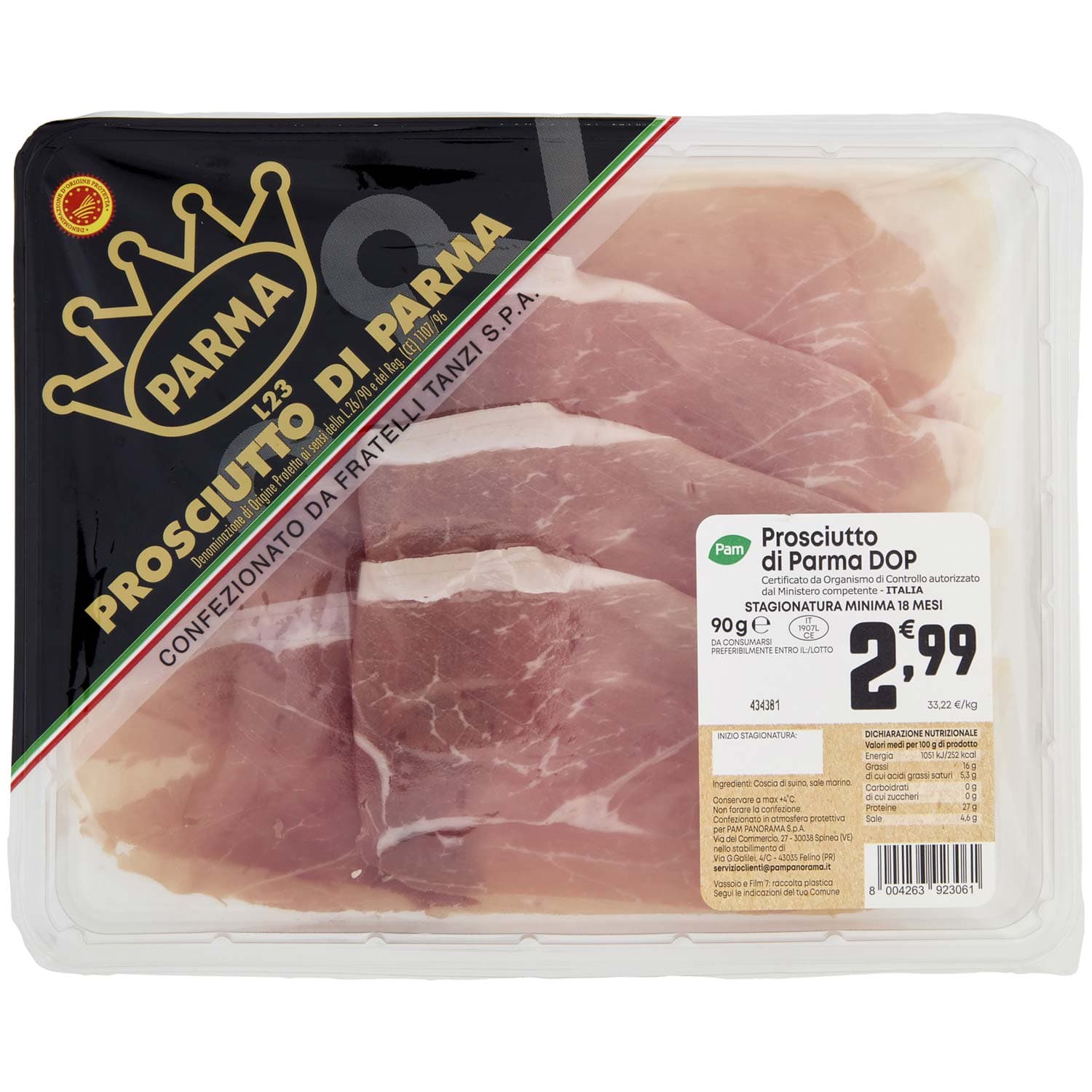 PAM Prosciutto di Parma DOP 90 g – immagine 3