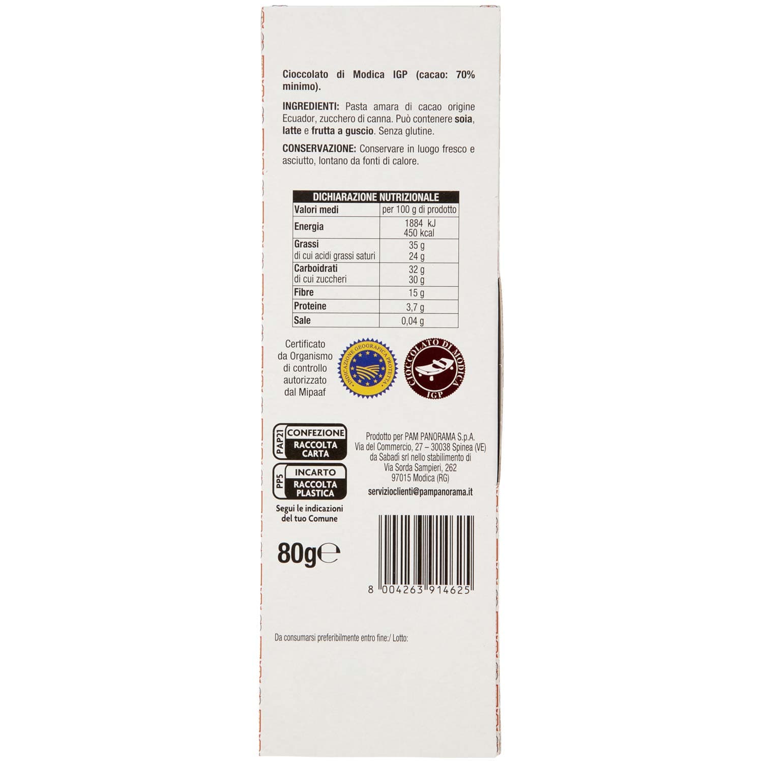 I TESORI Cioccolato di Modica IGP 70% Cacao 80 g – immagine 5