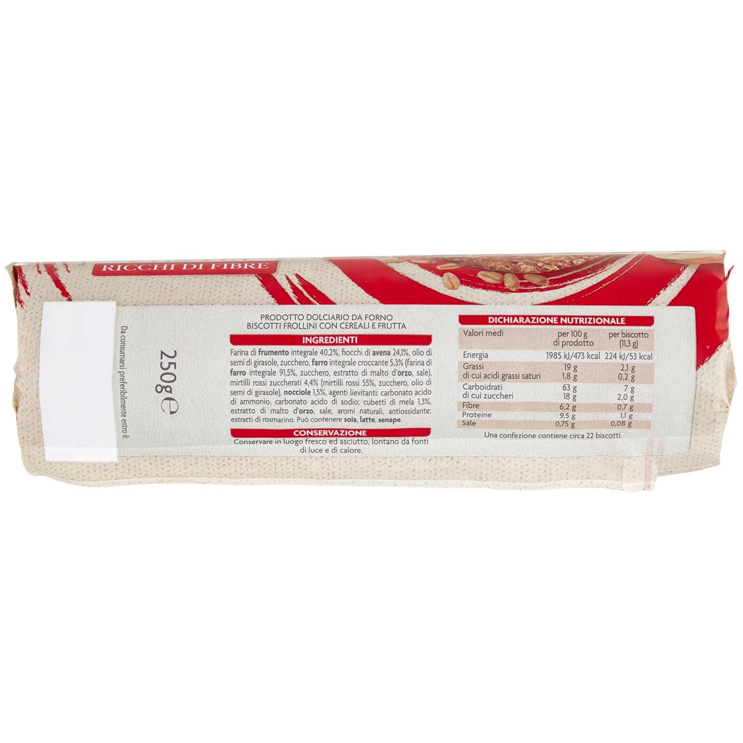 PAM Qualità per te Frollini con Cereali e Frutta 250 g – immagine 8