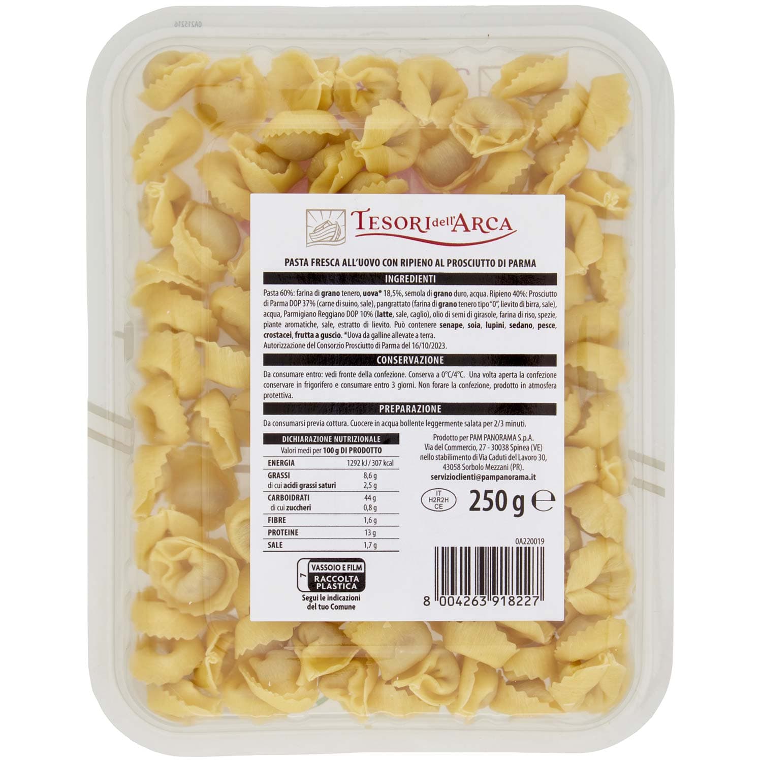 TESORI DELL'ARCA Tortellini al Prosciutto di Parma 250 g – immagine 5