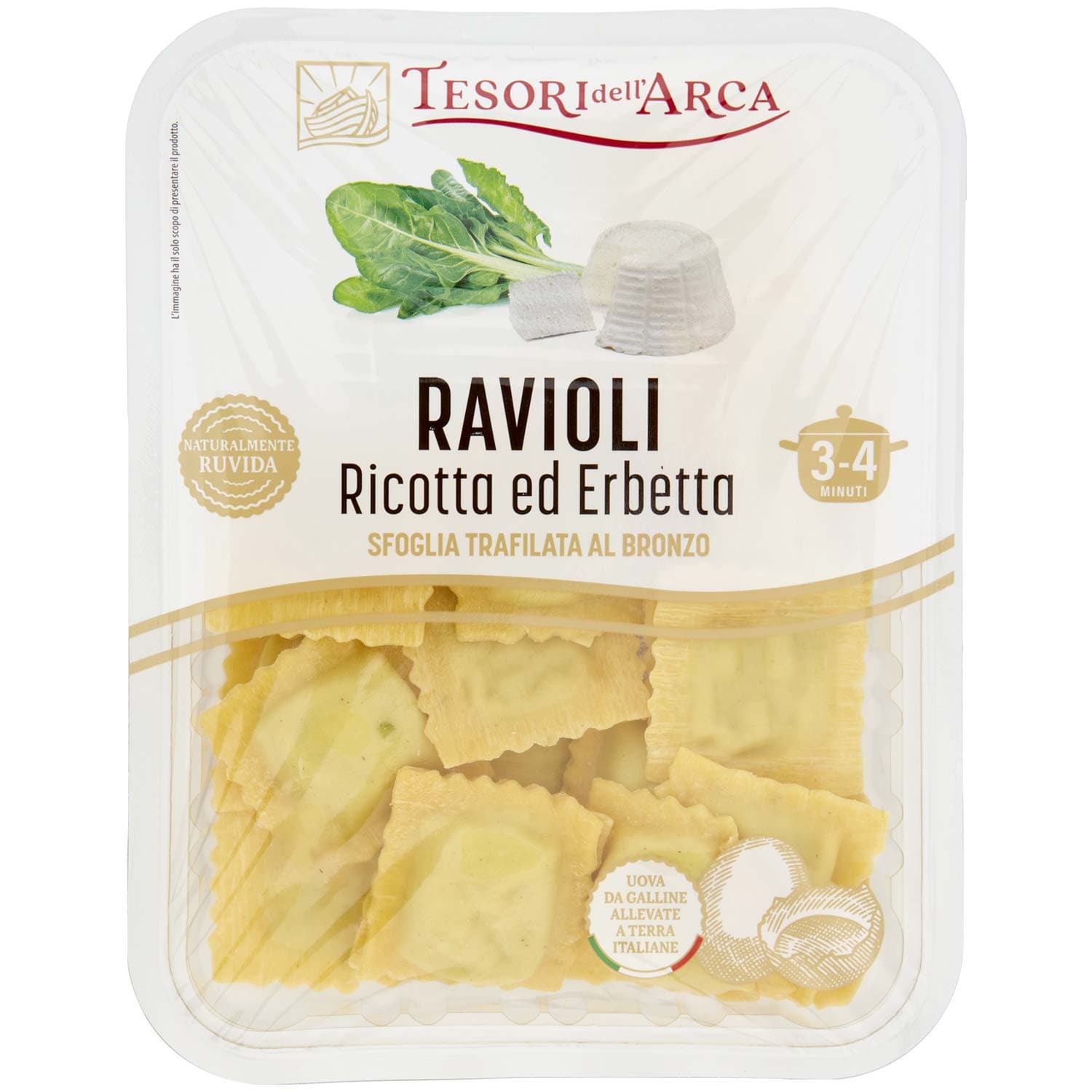 TESORI DELL'ARCA Ravioli Ricotta ed Erbetta 250 g – immagine 3