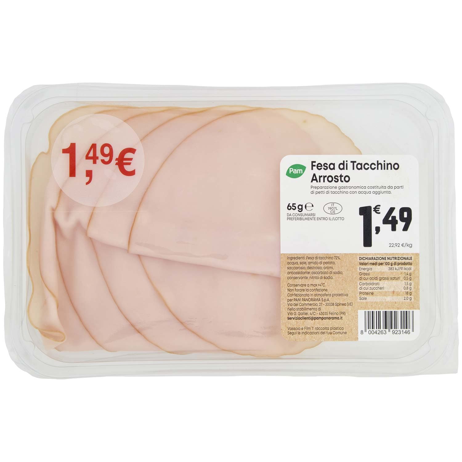 PAM Fesa di Tacchino Arrosto 65 g – immagine 3