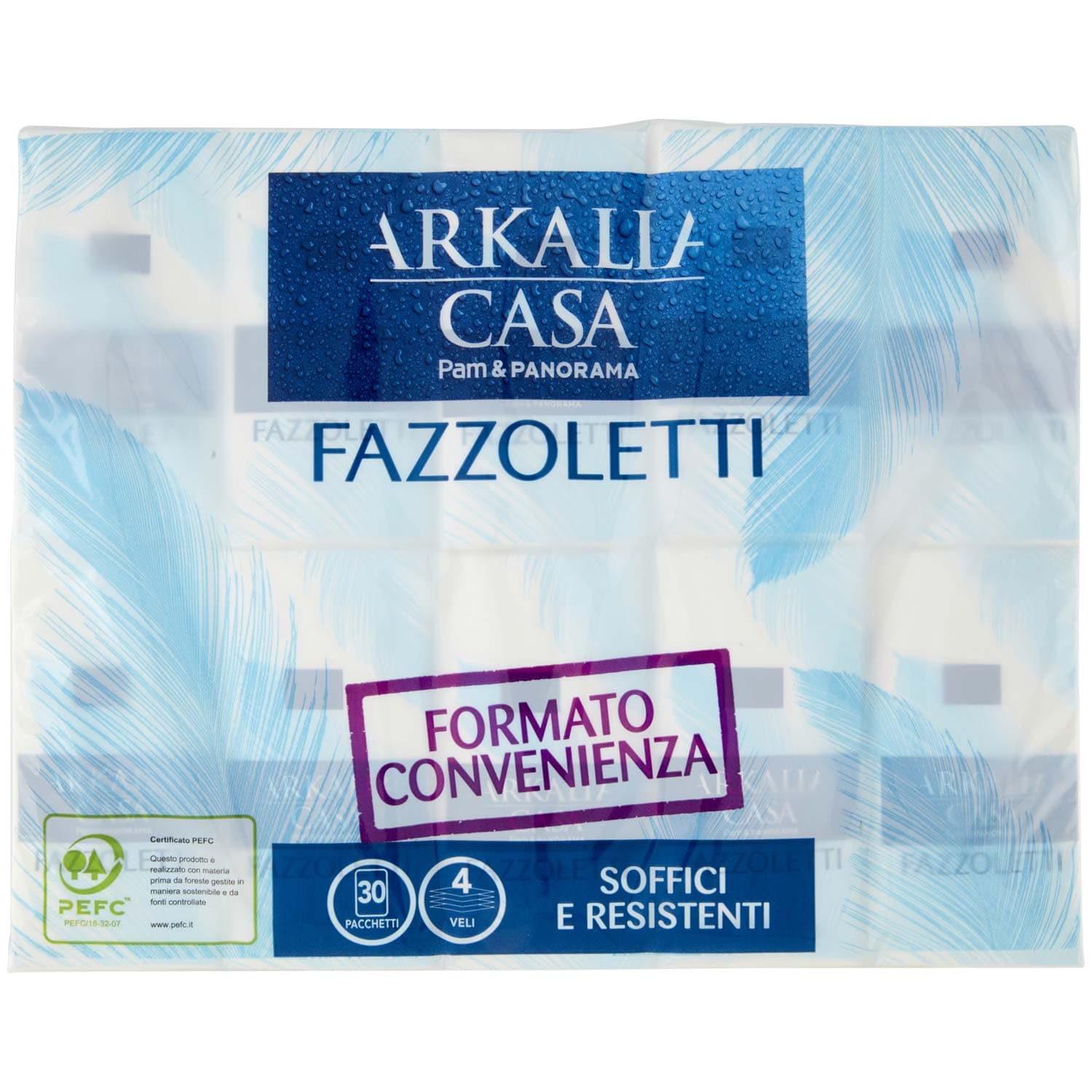 PAM PANORAMA Fazzoletti 4 veli di pura cellulosa 30 pacchetti – immagine 5