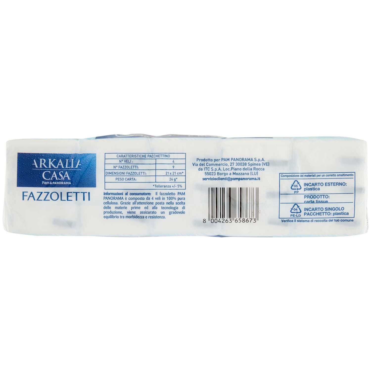 PAM PANORAMA Fazzoletti 4 veli di pura cellulosa 30 pacchetti – immagine 8