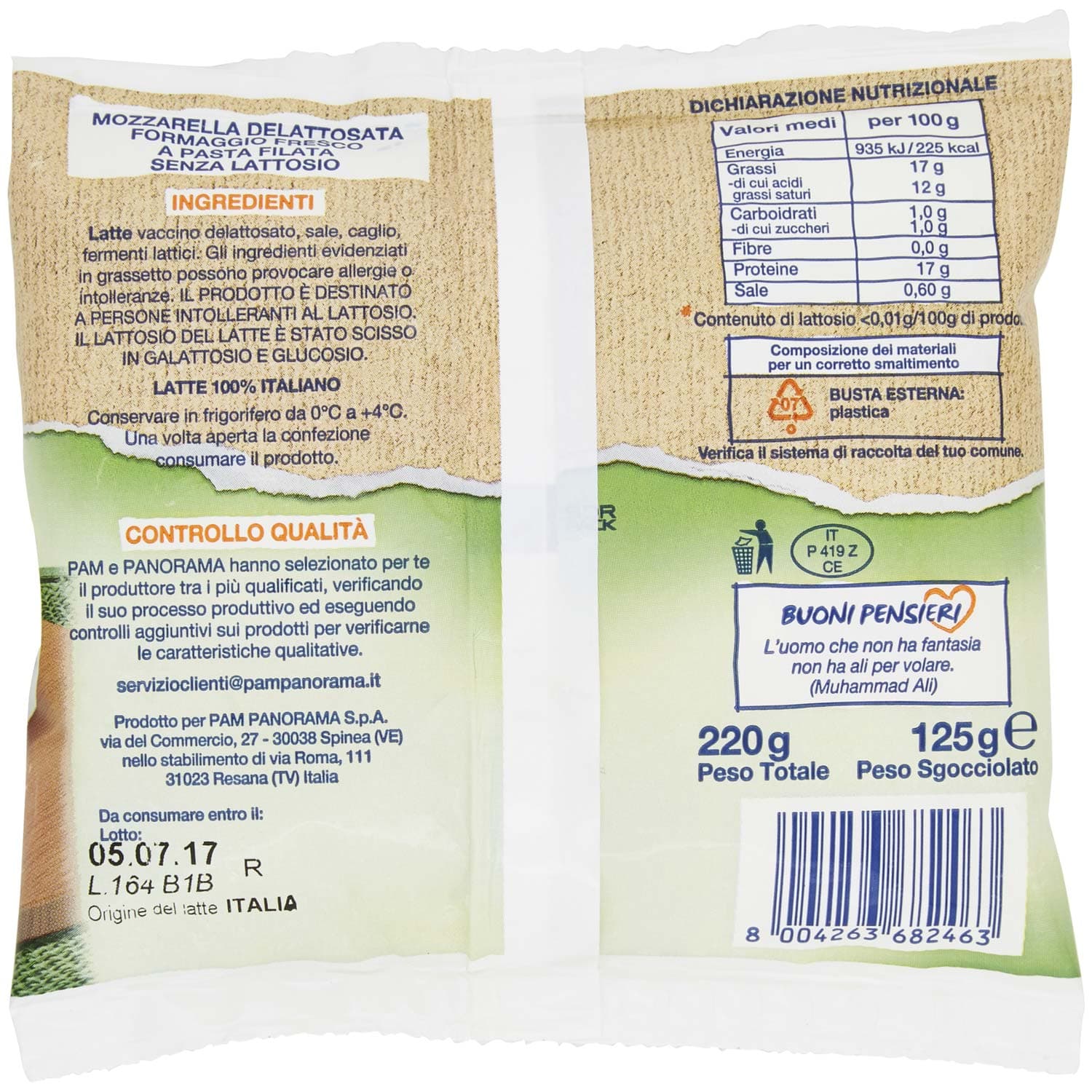 SEMPLICI E BUONI Senza Lattosio Mozzarella Alta Digeribilità 125 g – immagine 5