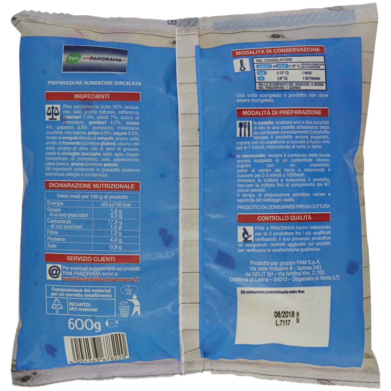 PAM PANORAMA Paella di Pesce Surgelata 600 g – immagine 5
