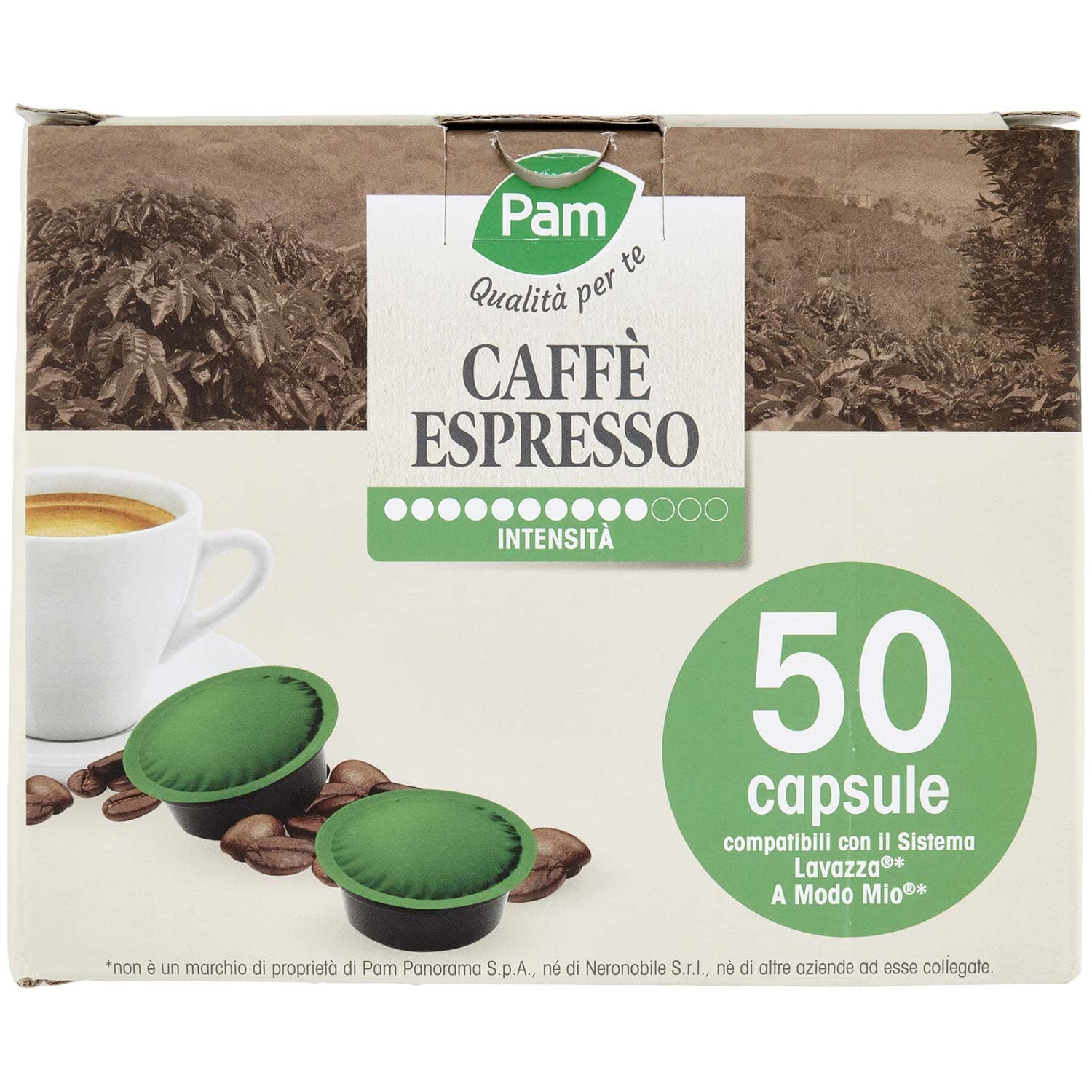 PAM Qualità per te Caffè Espresso 50 capsule compatibili Lavazza* A Modo Mio* 350 g (50x7g) – immagine 3