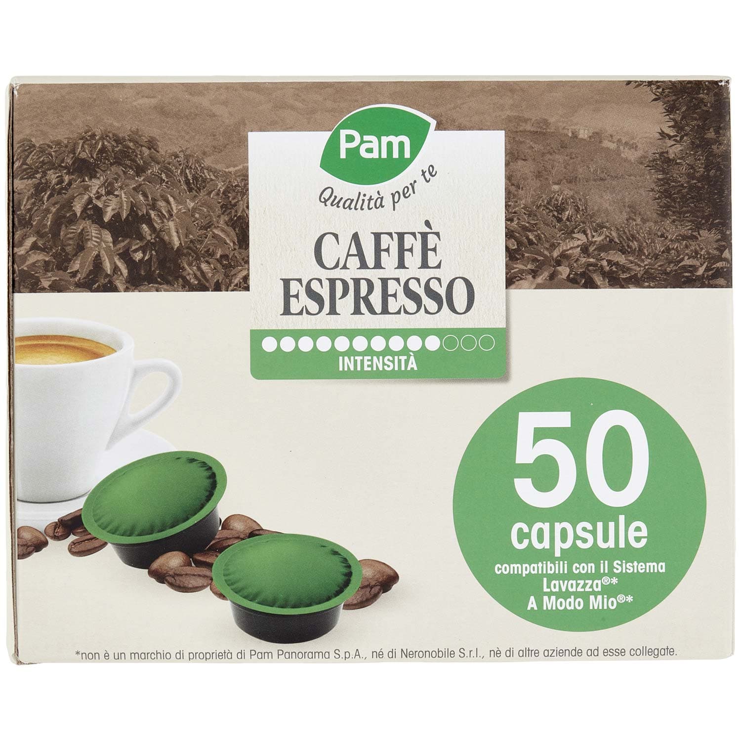 PAM Qualità per te Caffè Espresso 50 capsule compatibili Lavazza* A Modo Mio* 350 g (50x7g) – immagine 5