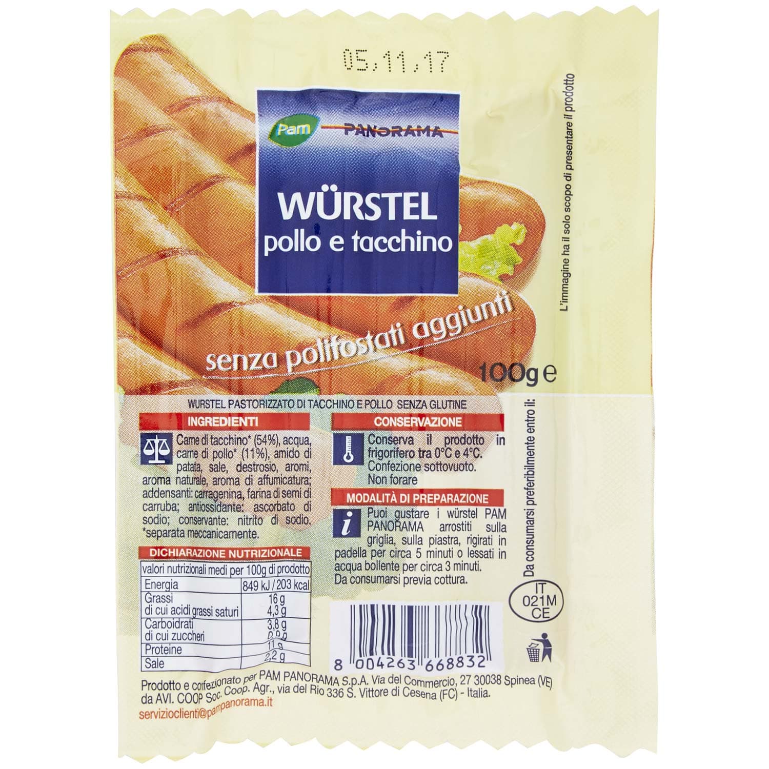 PAM PANORAMA Würstel pollo e tacchino 100 g – immagine 3