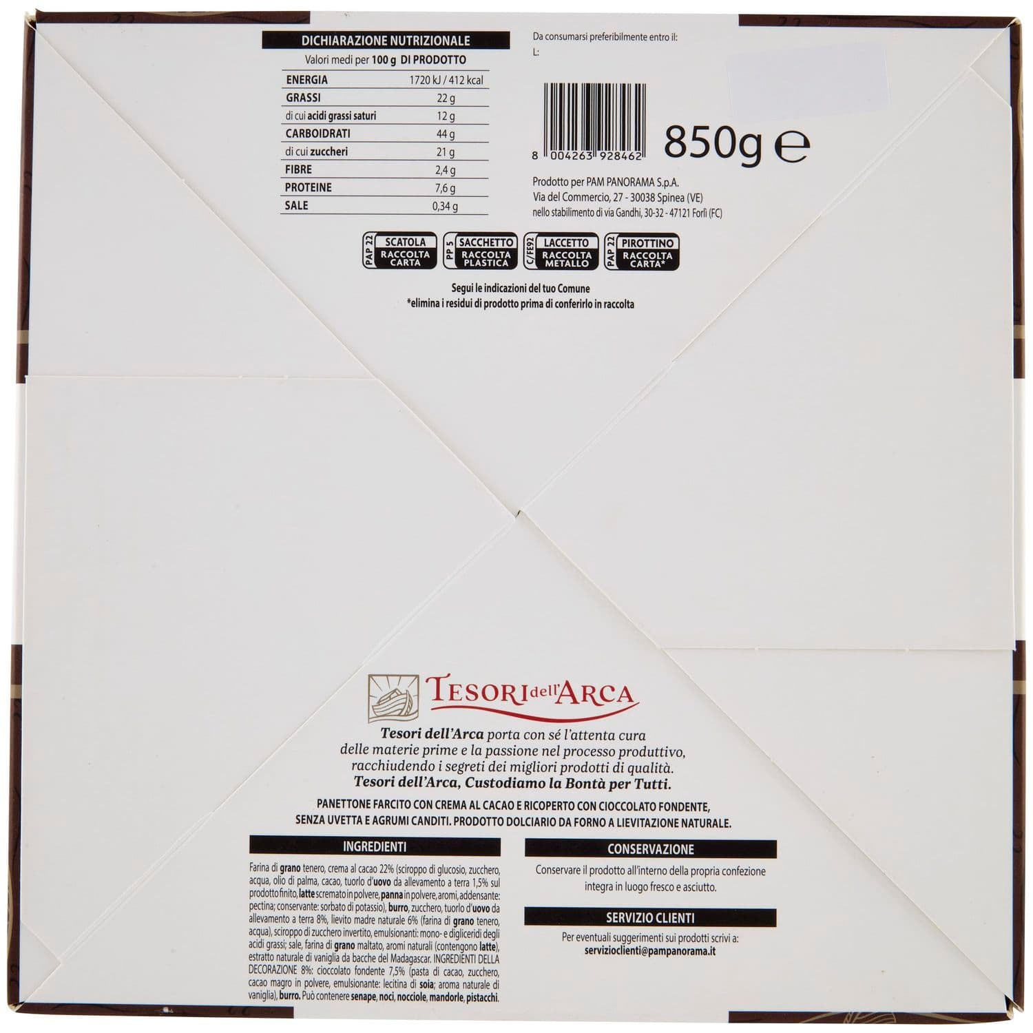 TESORI DELL'ARCA Panettone Fondente 850 g – immagine 8