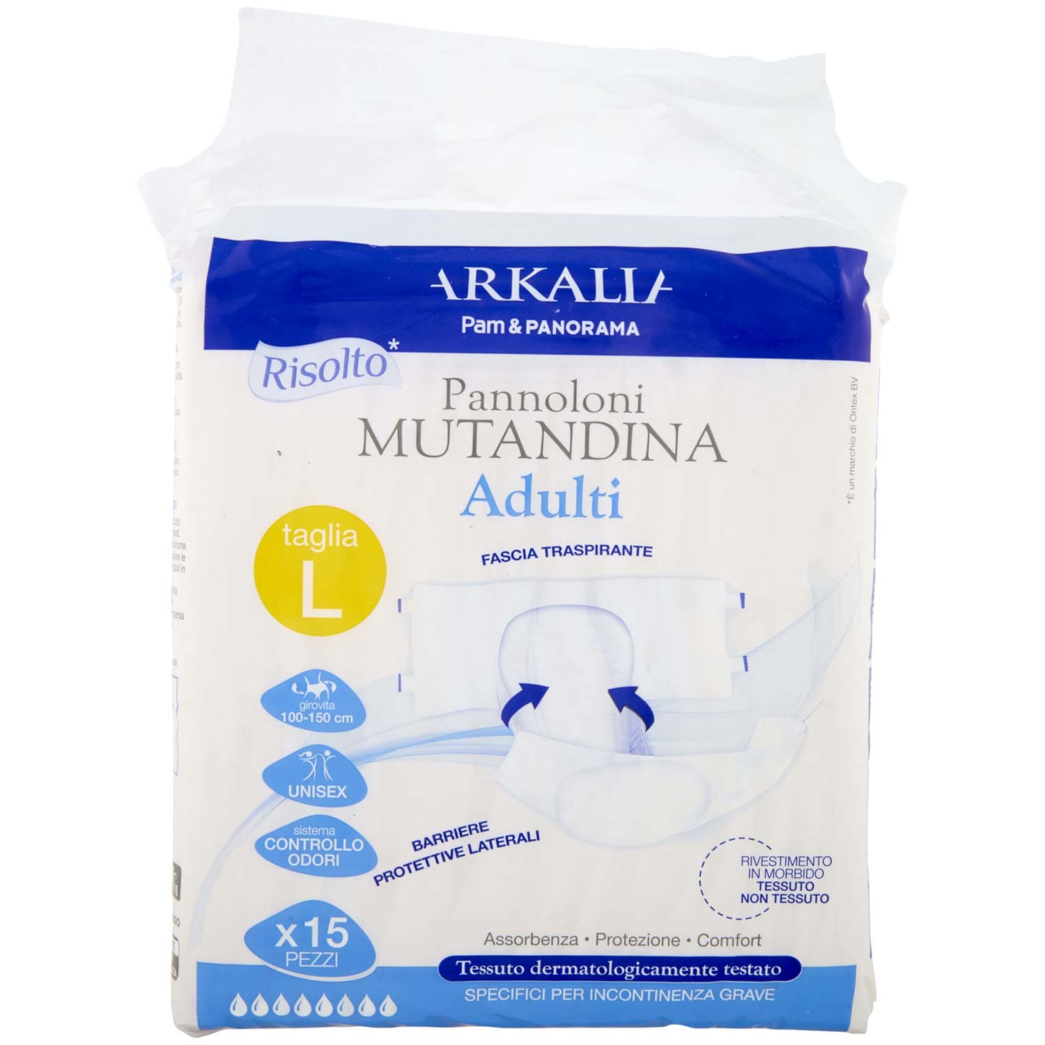 ARKALIA Pannoloni Mutandina Adulti taglia L 15 pz – immagine 3