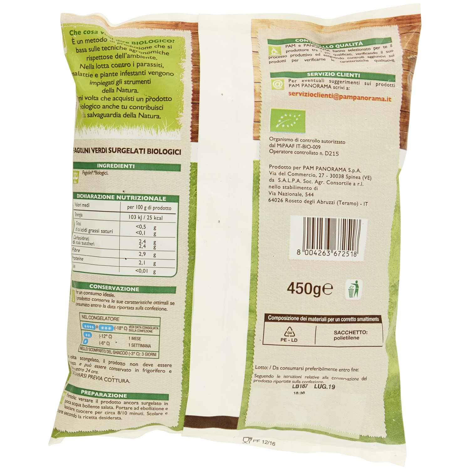 BIO Fagiolini Verdi Surgelati 450 g – immagine 5