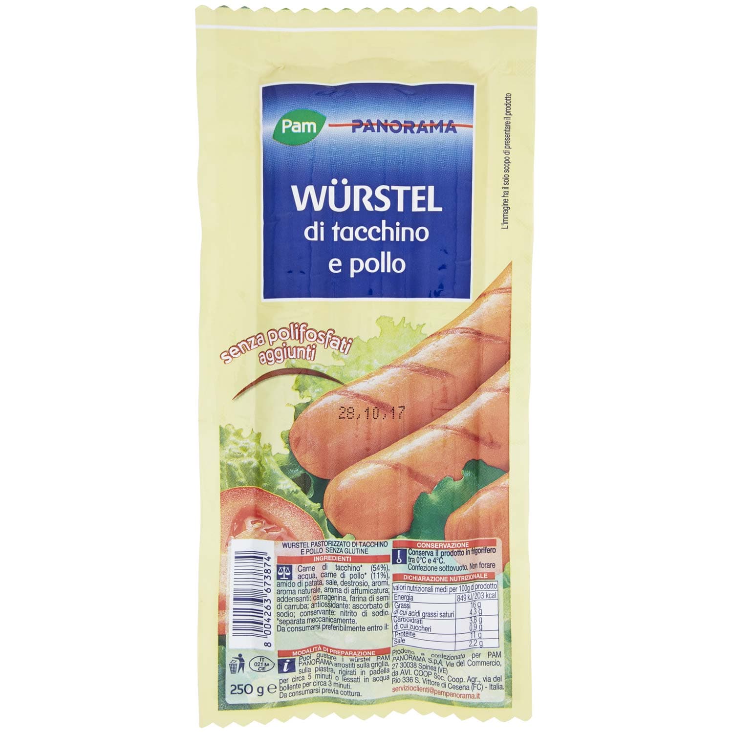 PAM PANORAMA Würstel di tacchino e pollo 250 g – immagine 3