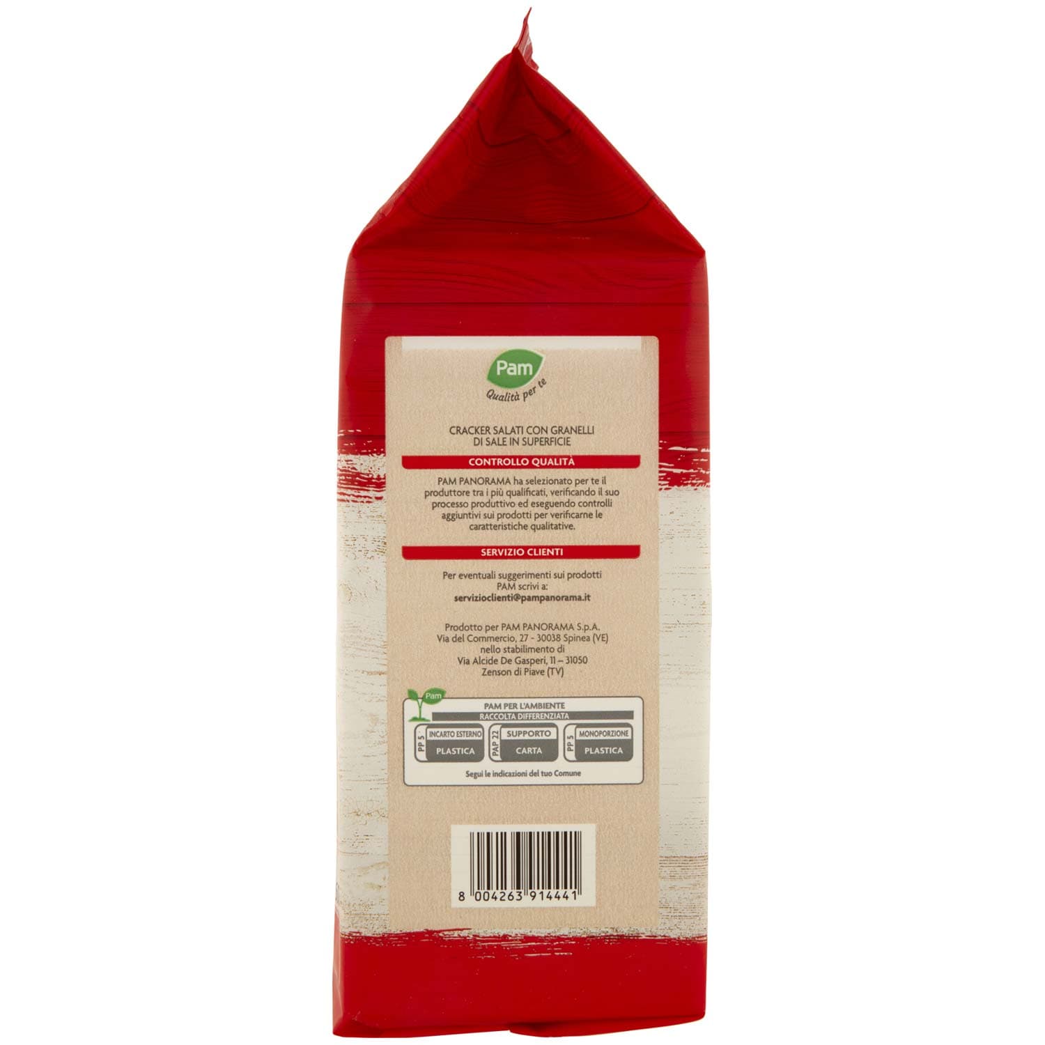 PAM Qualità per te Cracker Salati con granelli di sale in superficie 16 x 31,25 g – immagine 6