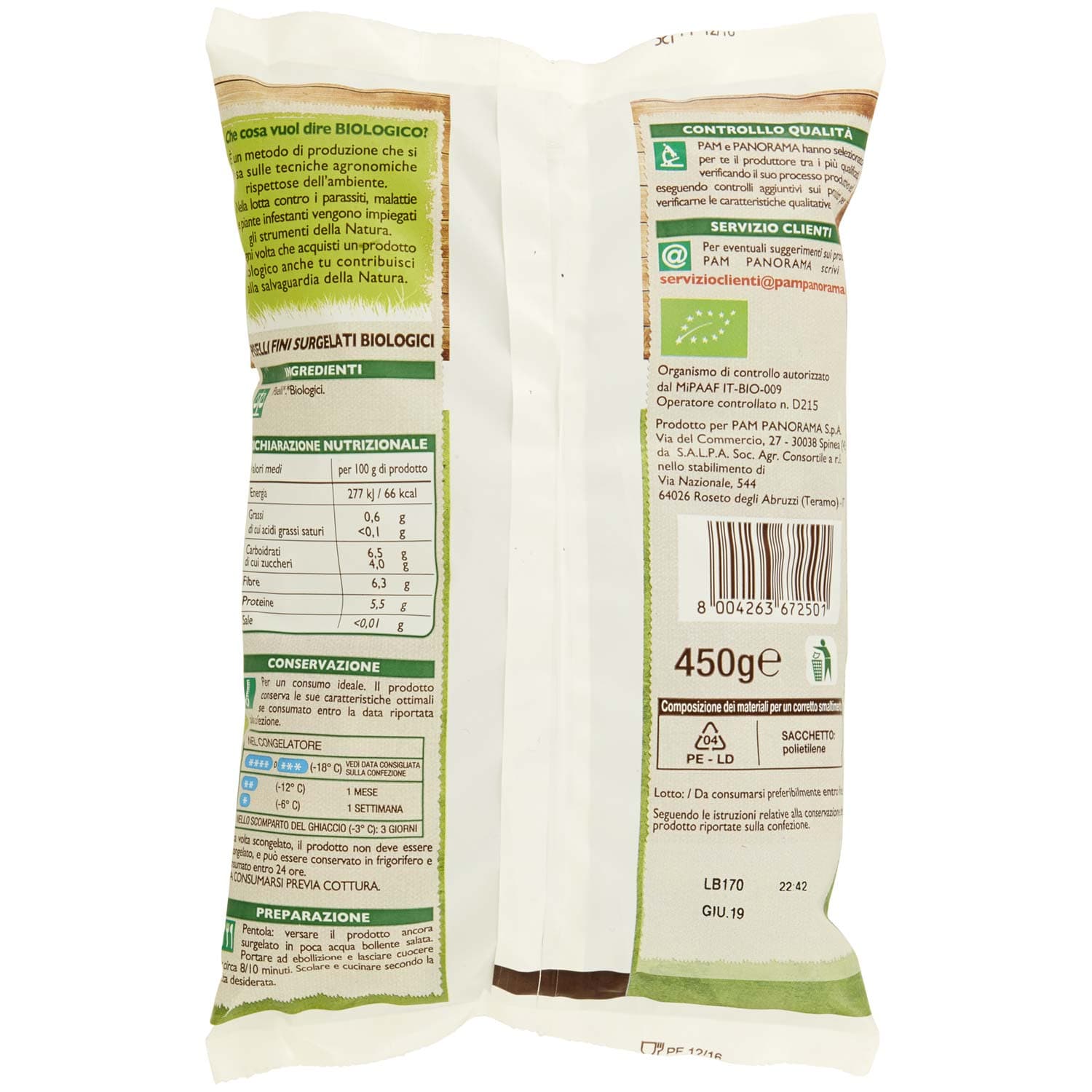 BIO Piselli Fini Surgelati 450 g – immagine 5